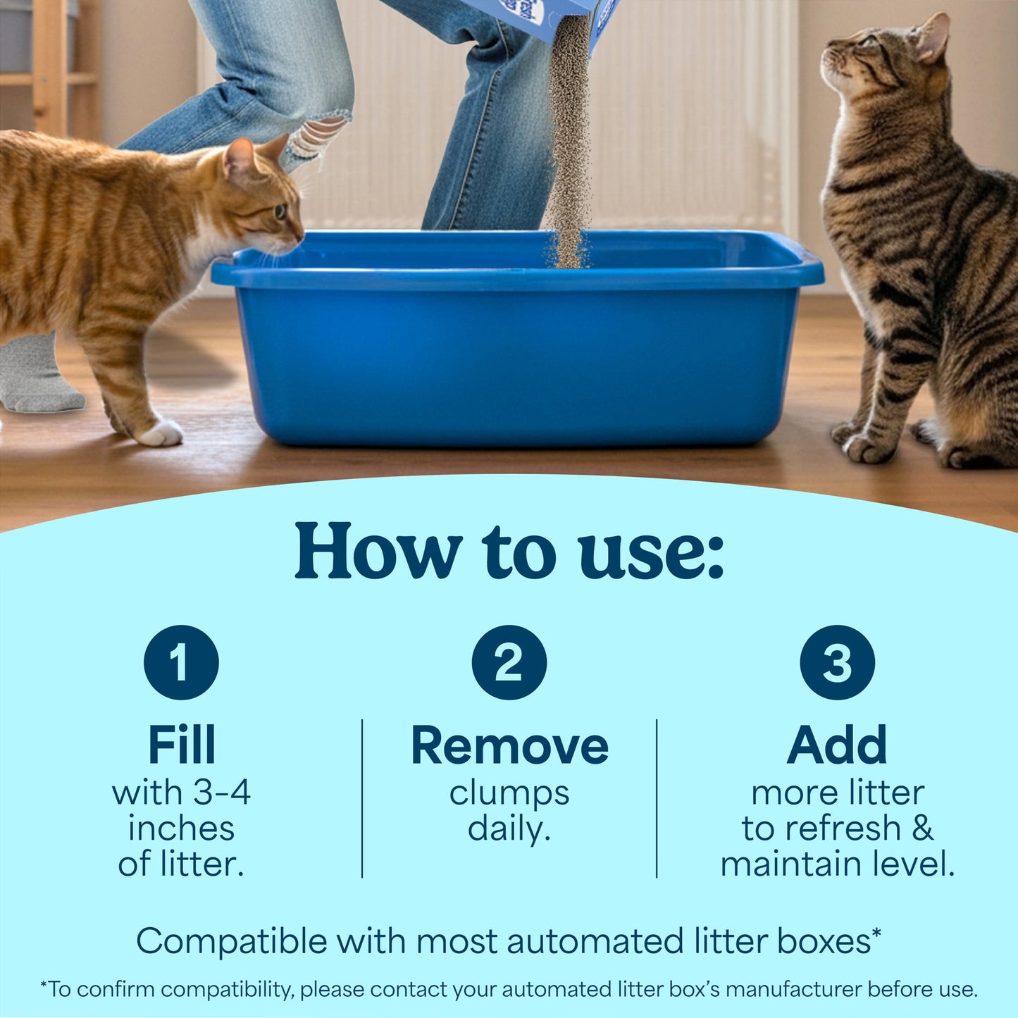 Fresh Step Odor Shield Multi-Cat Clumping Cat Litter, Febreze Freshness Scent, 38 lb, Easy Pour Pouches (4 Pack)