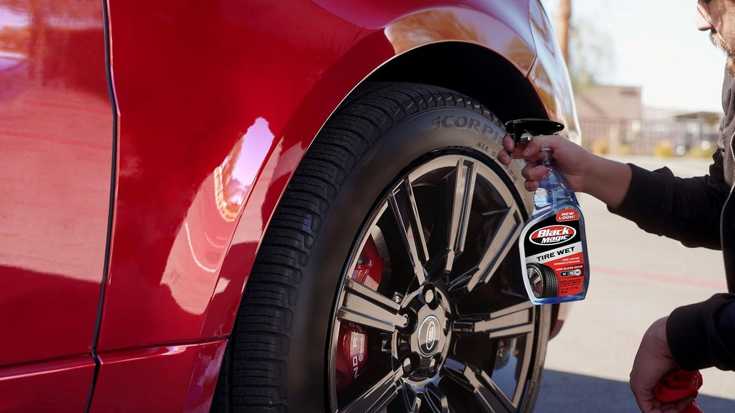 (3 pack) Black Magic Tire Wet 23 oz. Tire Shine Lasts Up to 4 Weeks - BM23