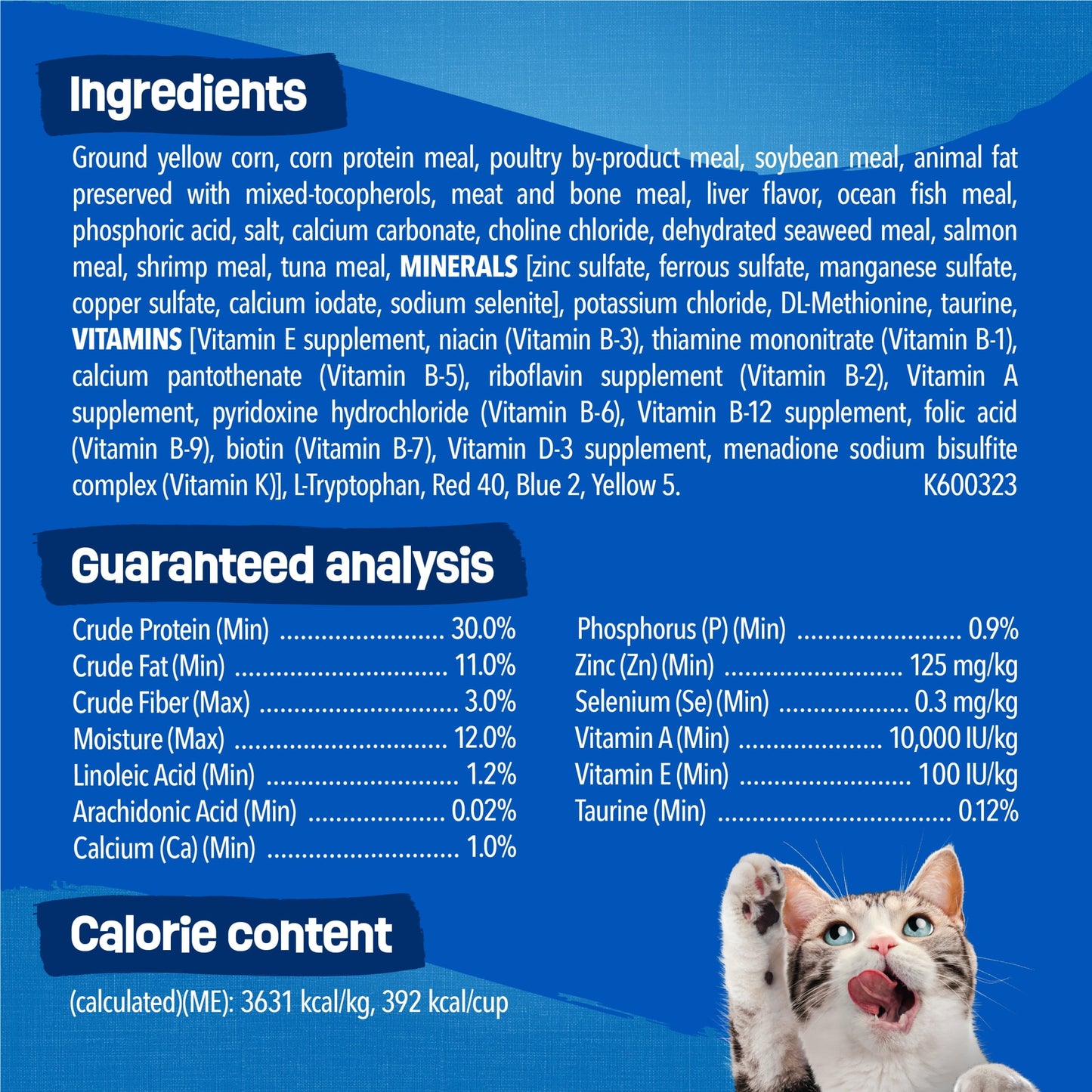 Purina Friskies Dry Cat Food Seafood Sensations With Salmon, Tuna, and Shrimp Flavors, 30 lb Bag