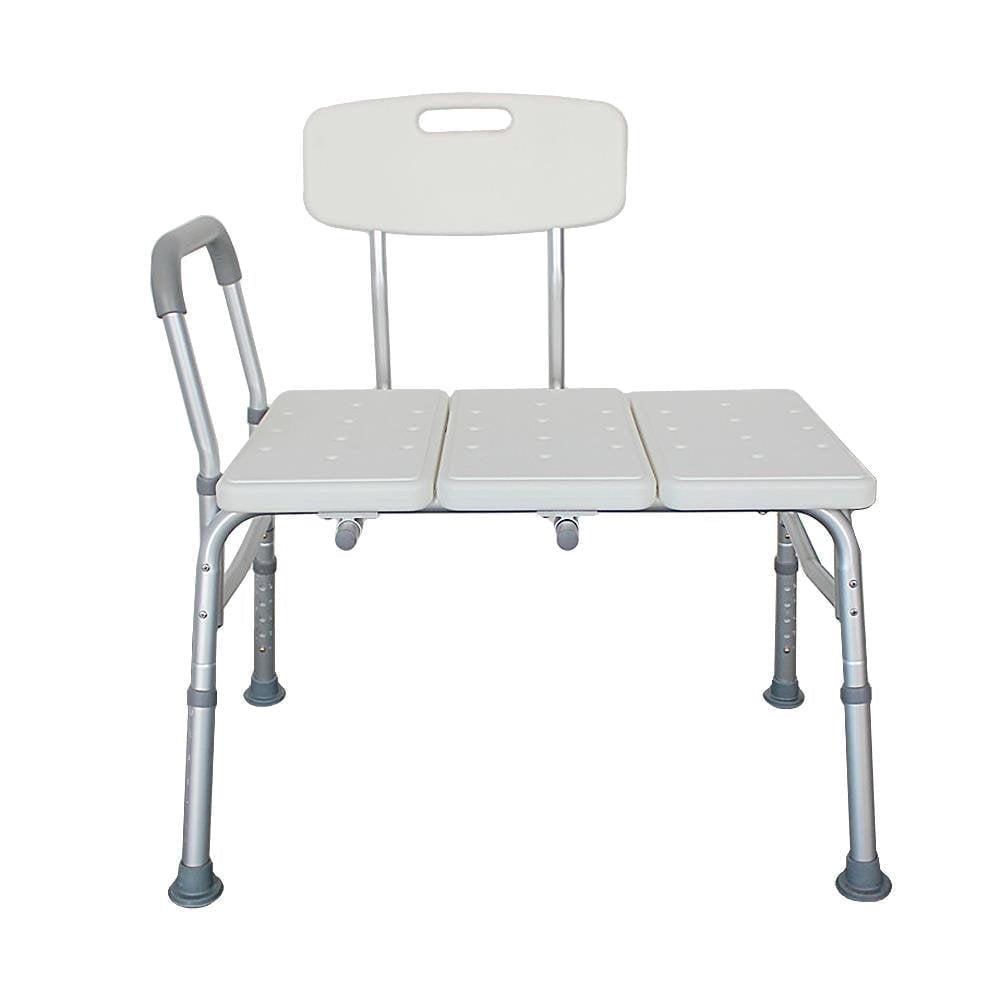 Drive Medical Plastic Tub Transfer Bench with Adjustable Backrest