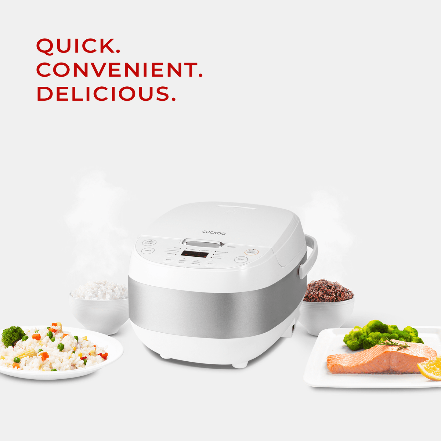 CUCKOO Rice Cooker & Warmer 6 Cup Uncooked / 12 cup Cooked, Smart Fuzzy Logic Ceramic Inner Pot White (CR-0605F)