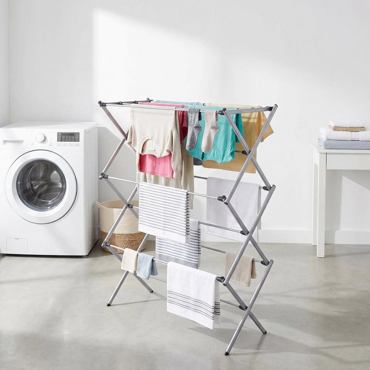 Mainstays Oversized Collapsible Steel Laundry Drying Rack