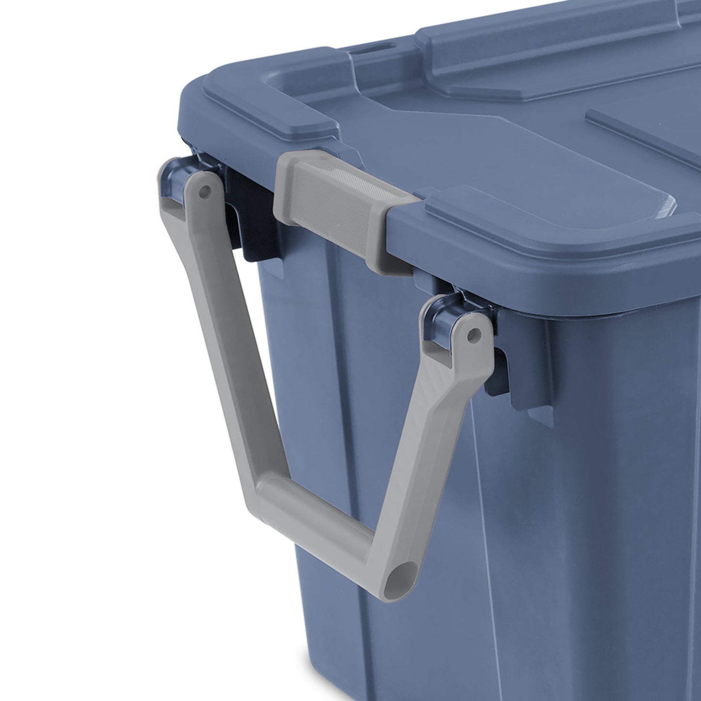 Sterilite Extra-Large Wheeled Industrial Storage Bin, 40 Gallon Durable Plastic Storage Tote with Latching Lid and Pull Handle, Blue, 2 Pack