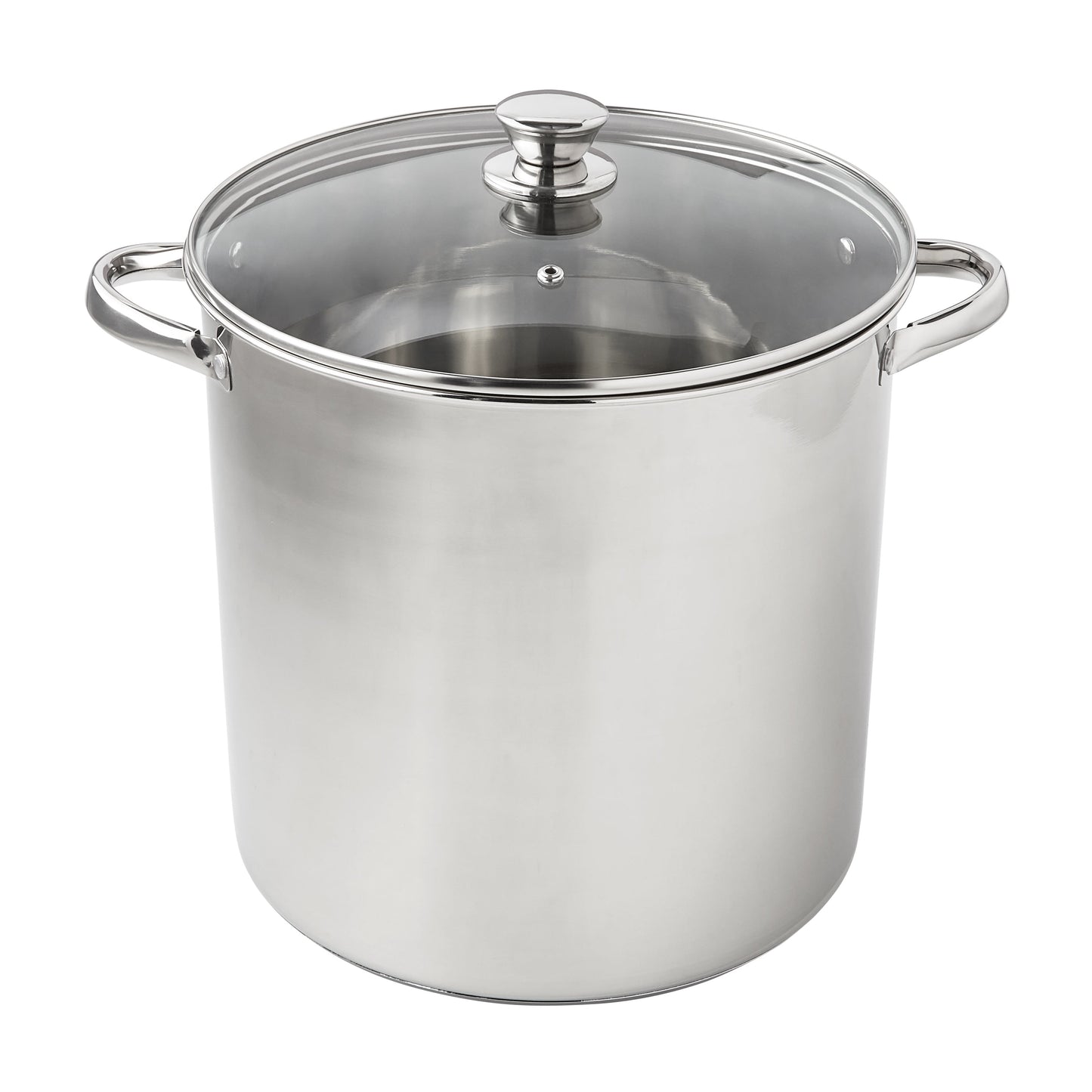 Mainstays Stainless Steel 20-Quart Stock Pot with Glass Lid