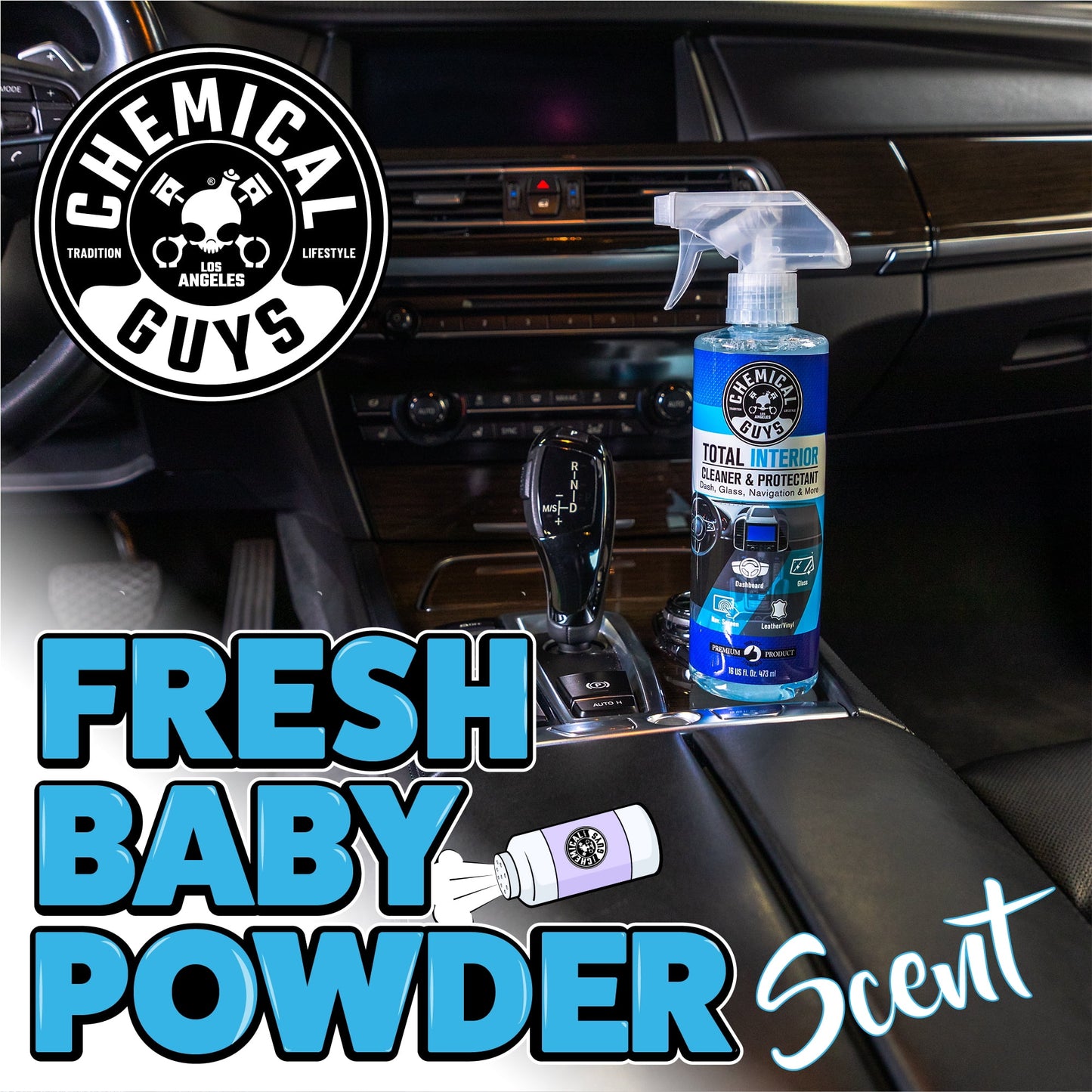 (2 pack) Chemical Guys Total Interior Cleaner & Protectant Spray, 16oz
