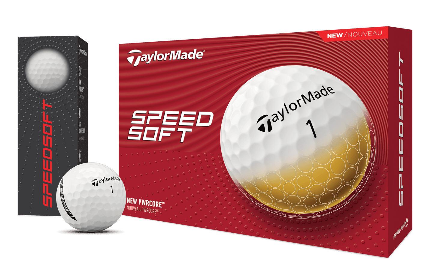 (2 pack) TaylorMade Speed Soft Golf Balls 12pk, White