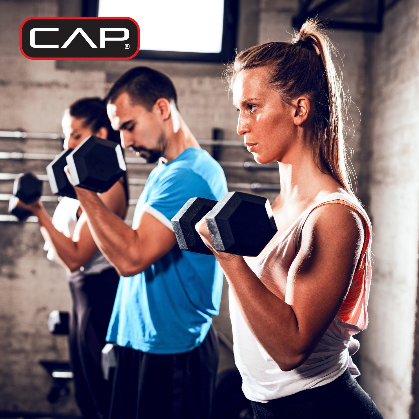 CAP Barbell, 35lb Coated Hex Dumbbell, Single