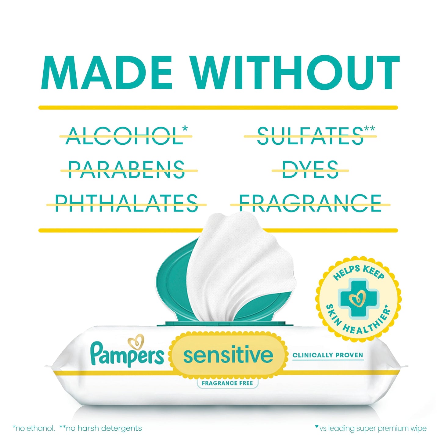 Baby Wipes Pampers Sensitive 1008 Wipes, 18X