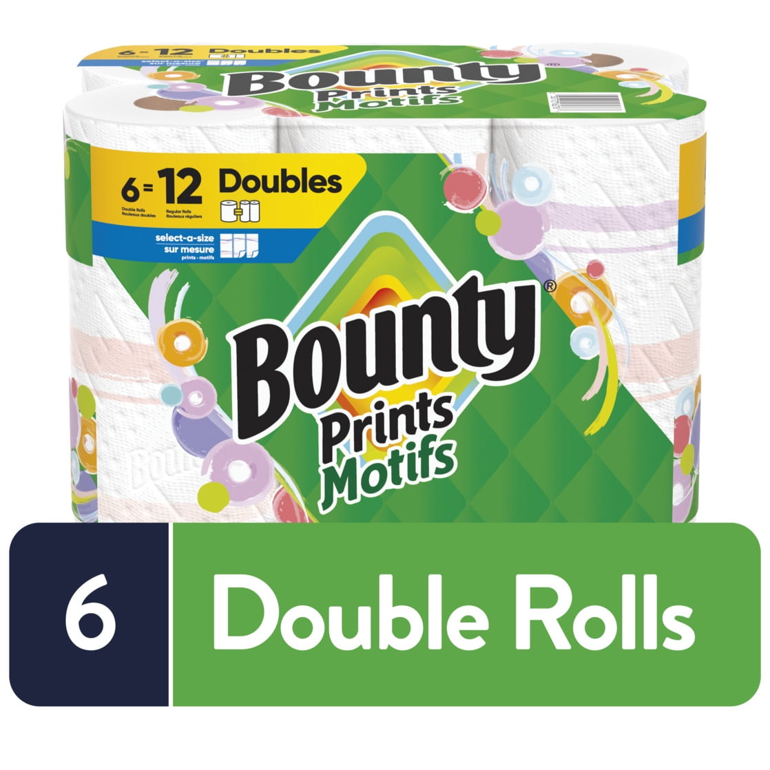 Bounty Select-a-Size Paper Towels, 12 Double Rolls, White