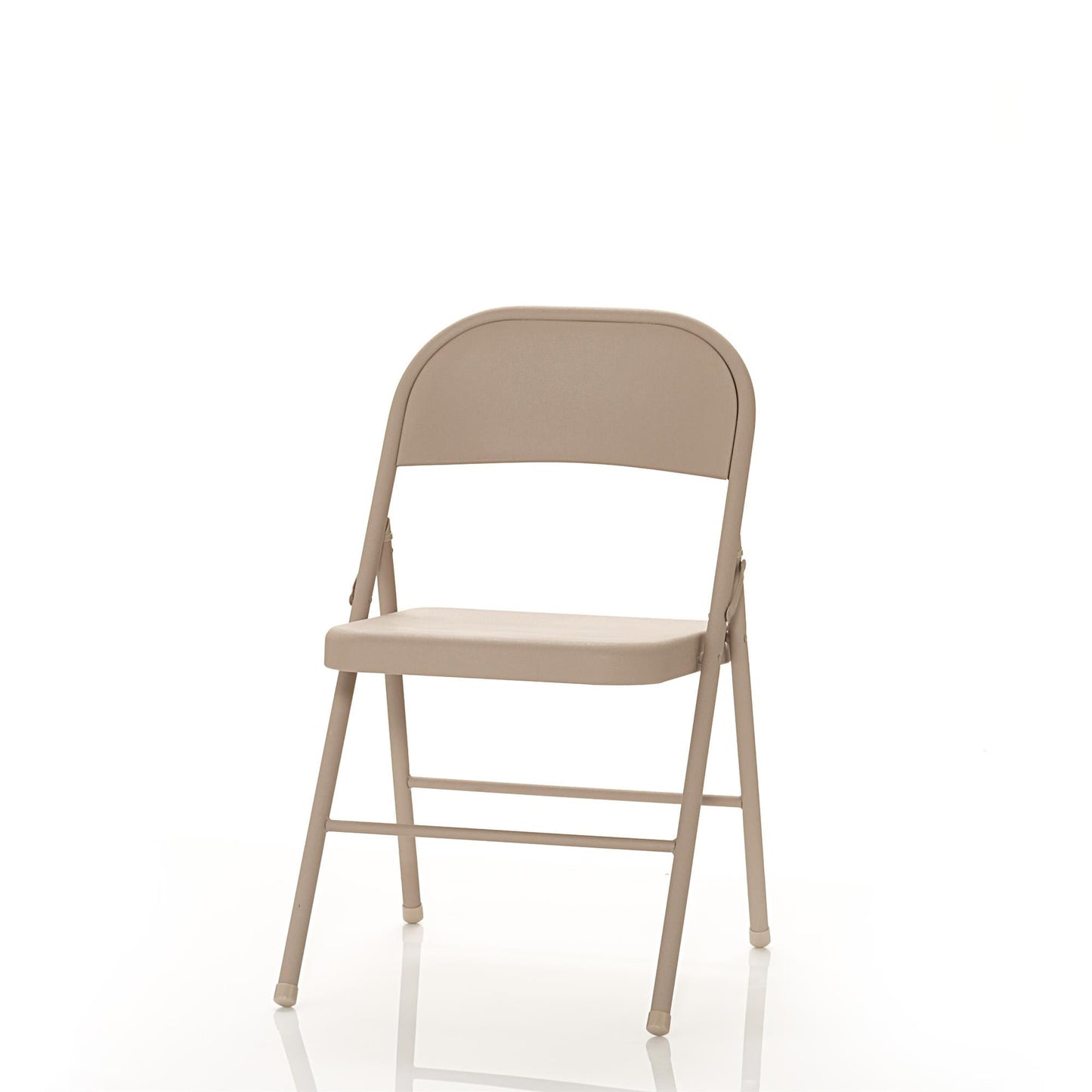 Mainstays All-Steel Metal Folding Chair, Beige (Set of 4)