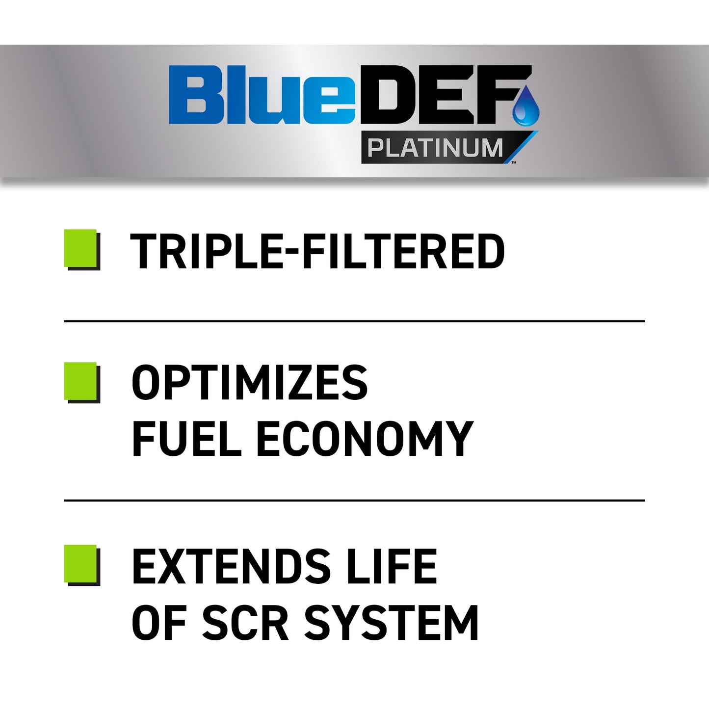 BlueDEF PLATINUM Diesel Exhaust Fluid, 2.5 gal
