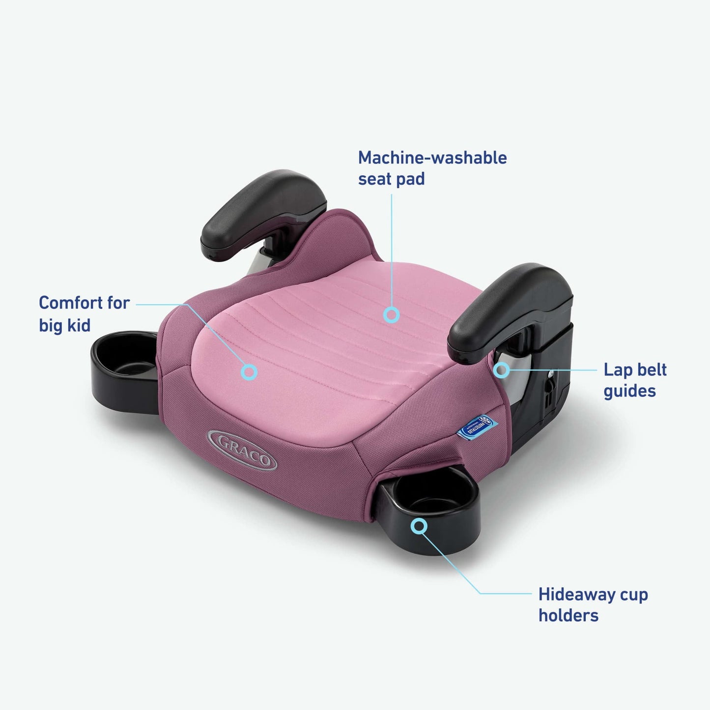 Graco TurboBooster 2.0 Backless Booster Seat, Anna, Pink