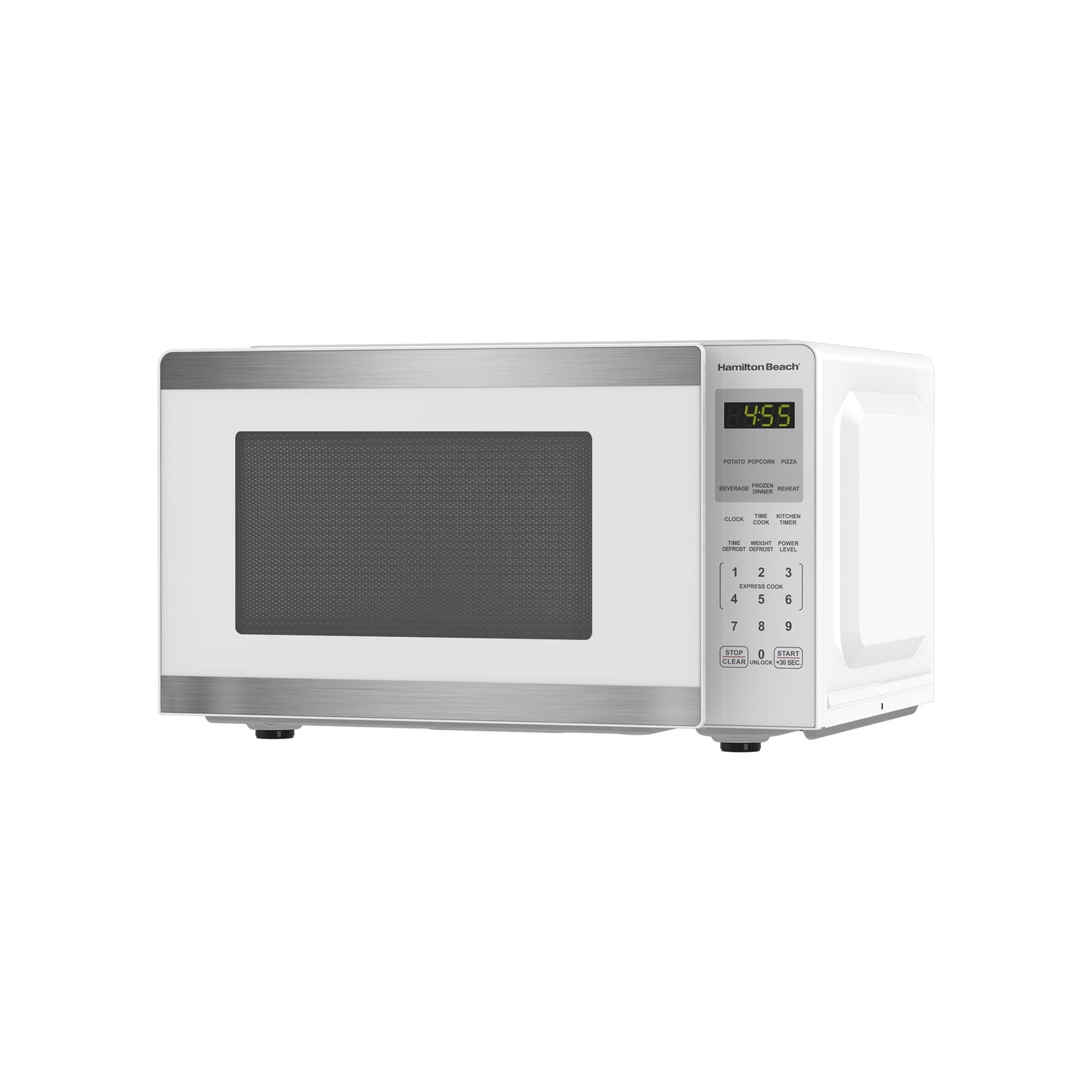 Hamilton Beach Microwave Oven 0.9 cu ft 900W White Stainless Steel