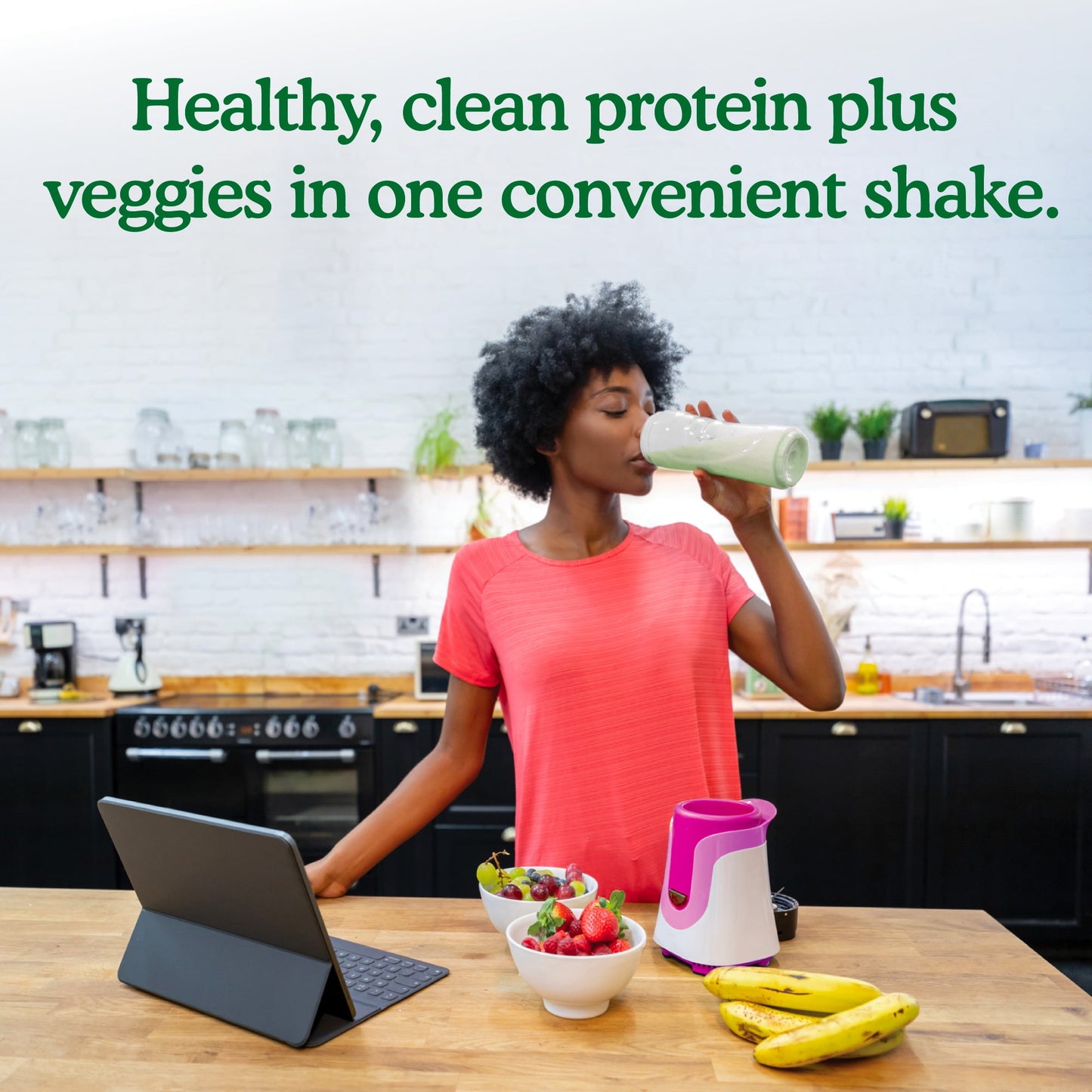Garden of Life Organic Plant Based Greens Probiotic 20g Protein Shake Drink Powder for Digestive Gut Health, Vegan, Vanilla, 1.1lb