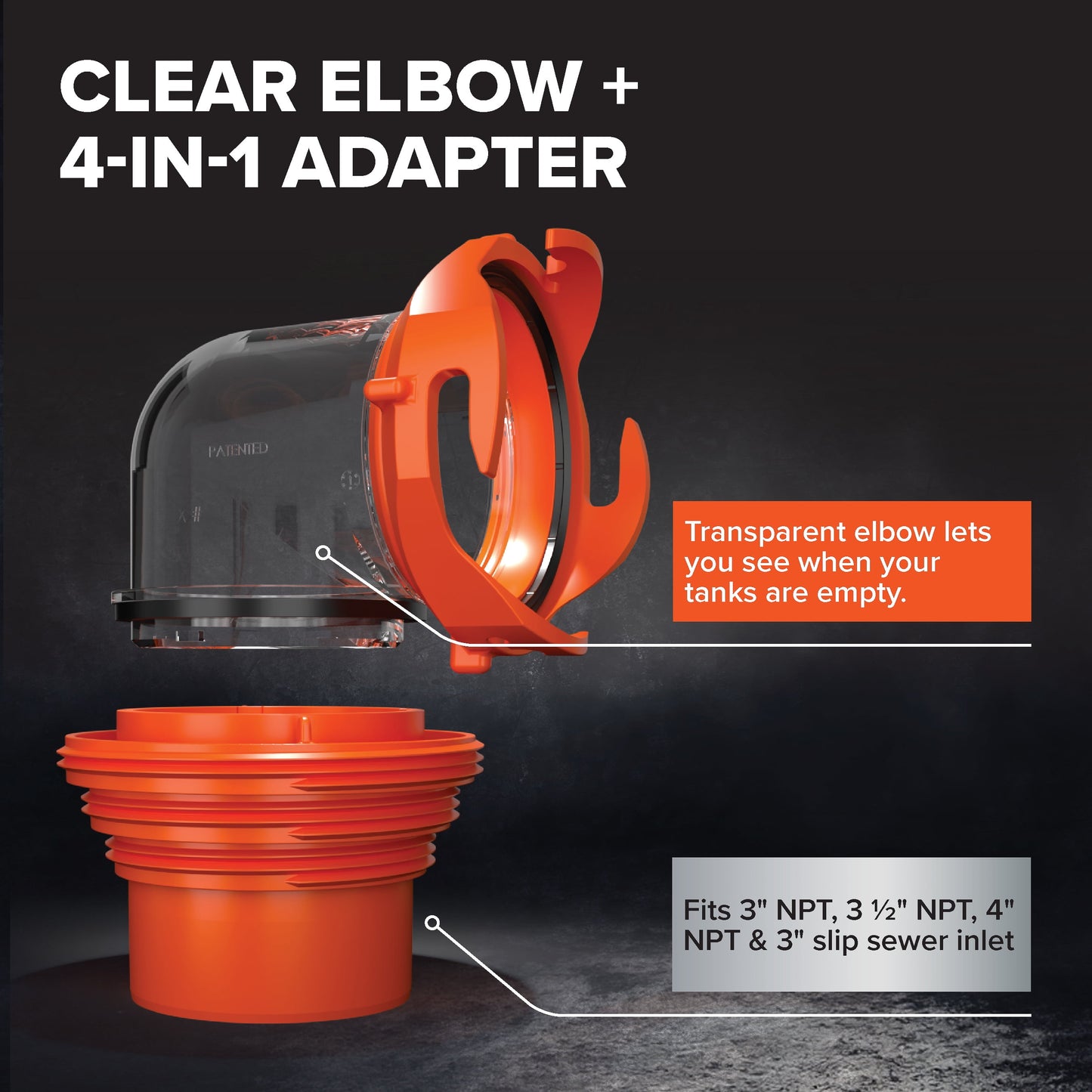 Camco RhinoFLEX 20ft RV Sewer Hose Kit - 23 Mils of Polyolefin, Black (39744)