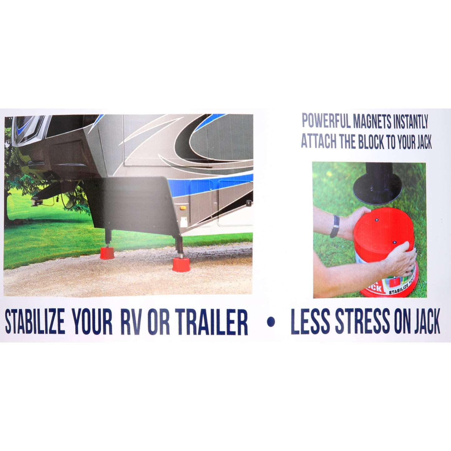 Andersen Hitches Trailer Jack Block (3608) with Magnets, Red, 1 per Pack, Plastic