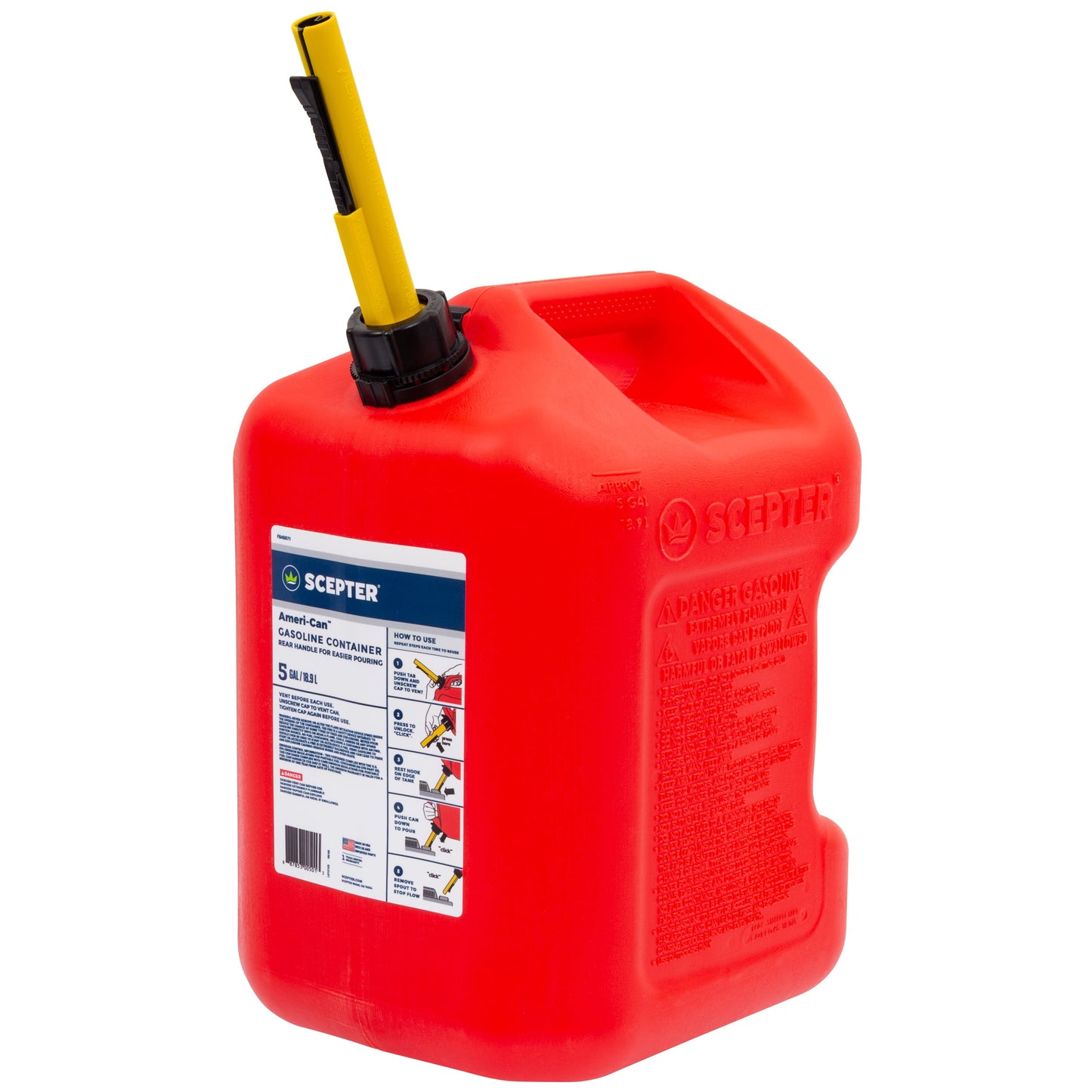 New Stens 5 Gallon Fuel Can 765-104 for No-Spill 1450