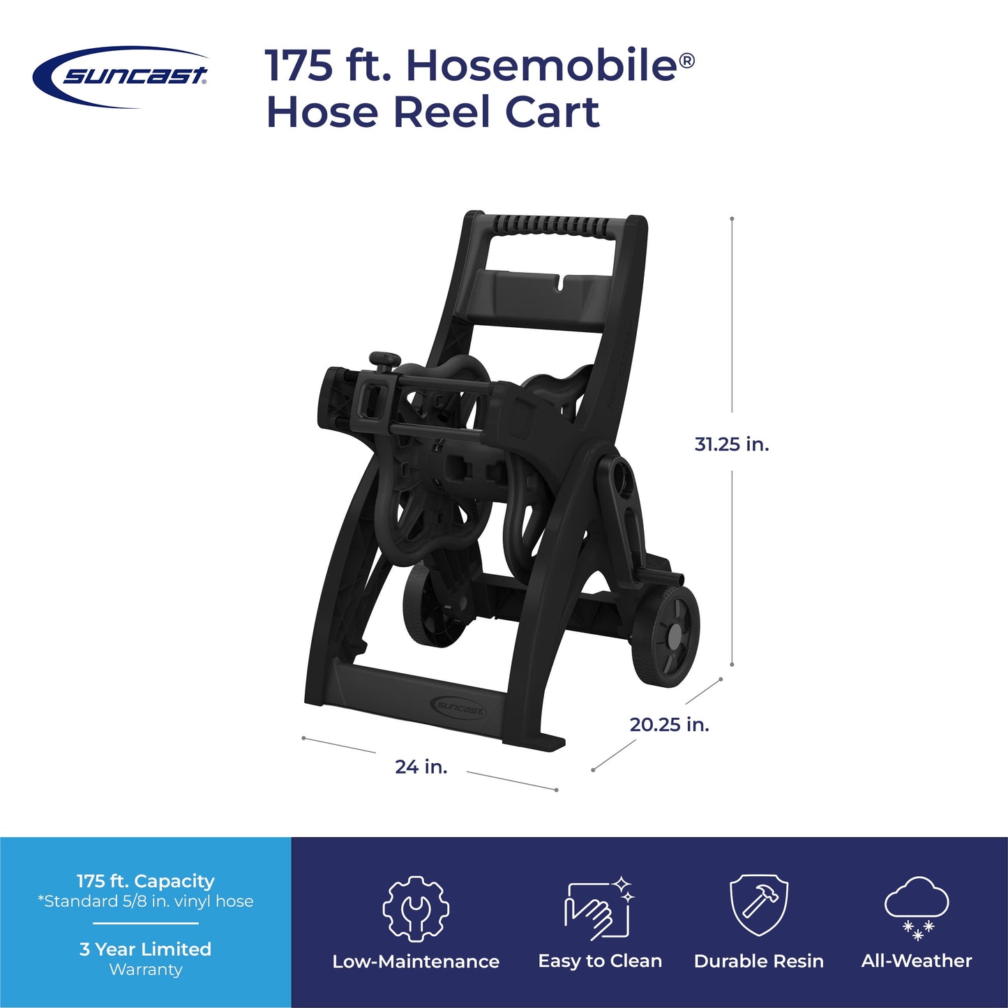 Suncast 175FT Hosemobile® Hose Reel Cart
