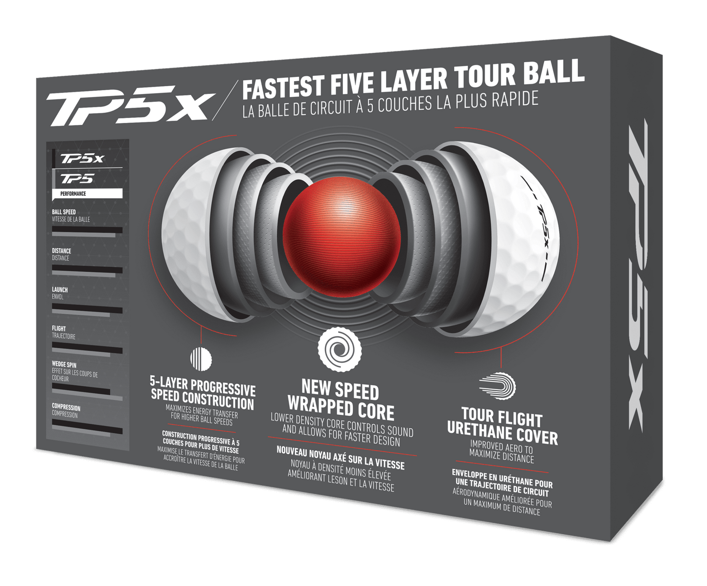 TaylorMade TP5X Golf Balls 12pk, White