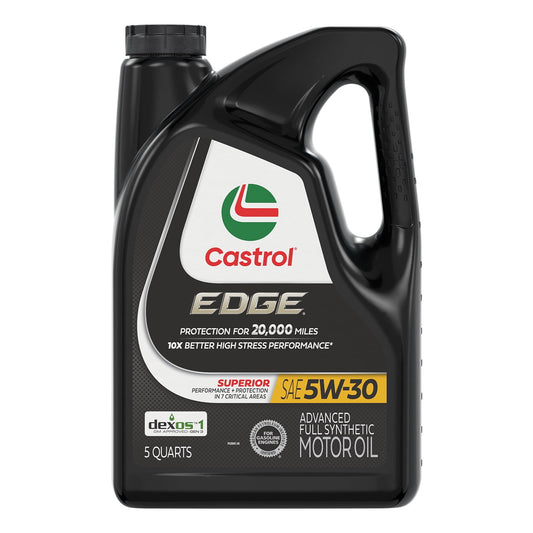 (2 pack) Castrol EDGE 5W-30 Advanced Full Synthetic Motor Oil, 5 Quarts RFID