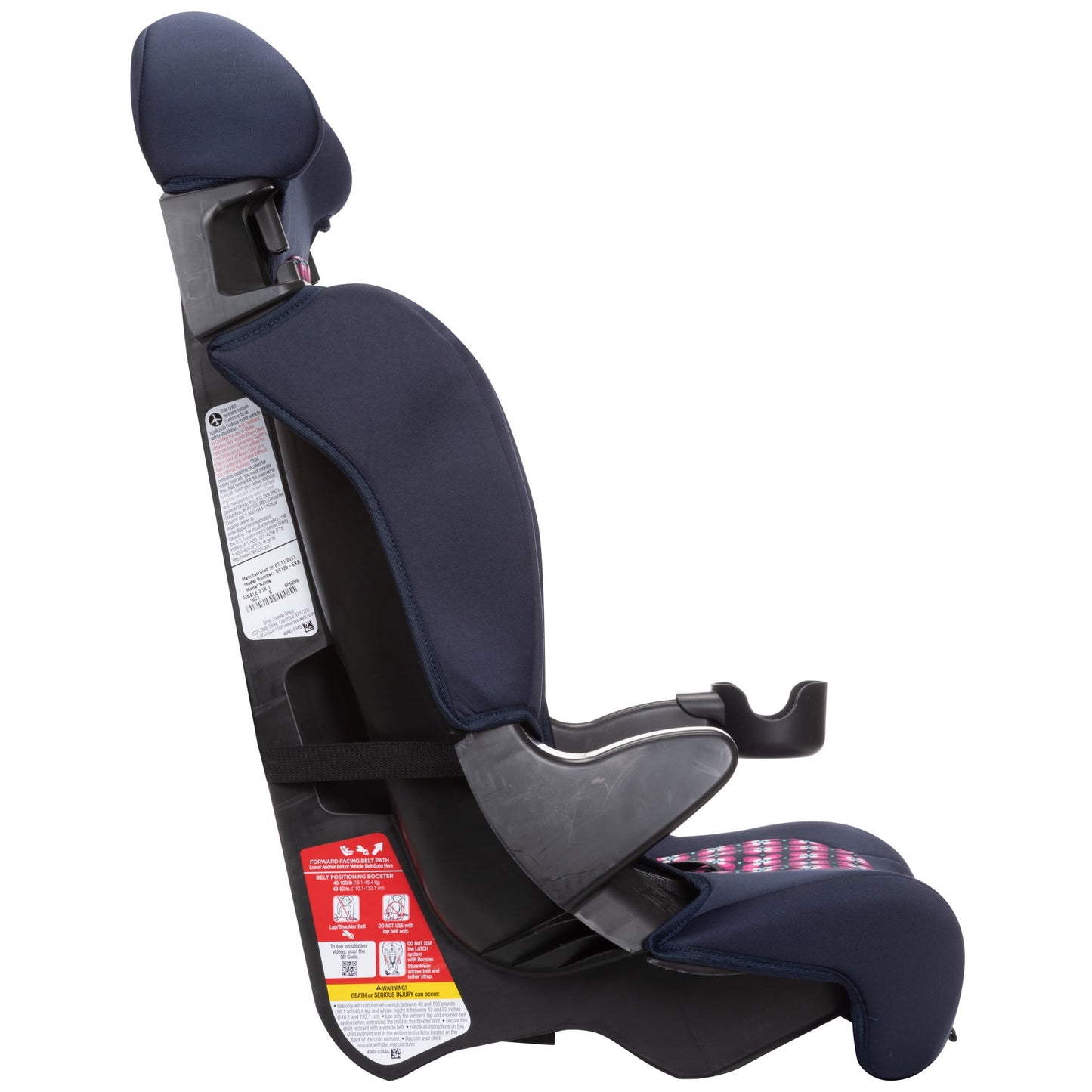 Cosco Kids Finale 2-in-1 Toddler Booster Car Seat, Peony Tiles II, Harness Booster Car Seat