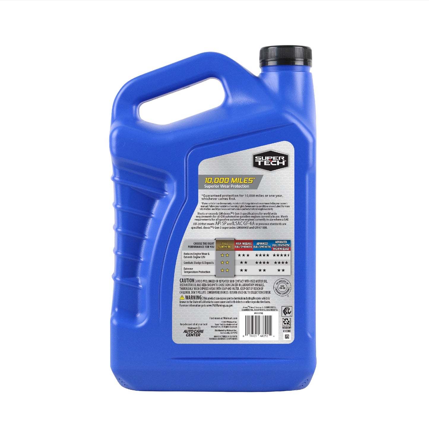 Super Tech Full Synthetic SAE 0W-20 Motor Oil, 5 Quarts
