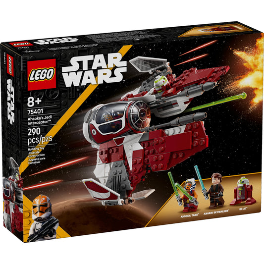 LEGO Star Wars: The Clone Wars Ahsoka's Jedi Interceptor Spaceship Building Toy - Kids Star Wars Toy for Boys and Girls, Ages 8+ - Birthday Gift Idea for Star Wars Fans - 75401