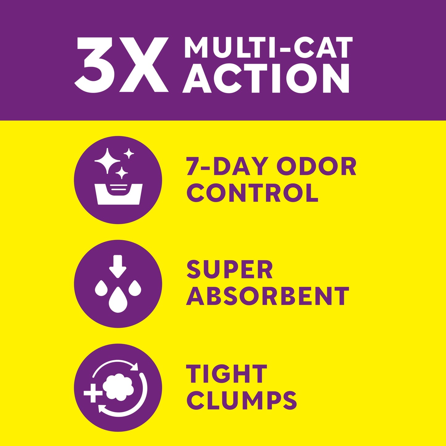(3 pack) Scoop Away Multi Cat Litter With Meadow Fresh Scent, 38 lb. Box