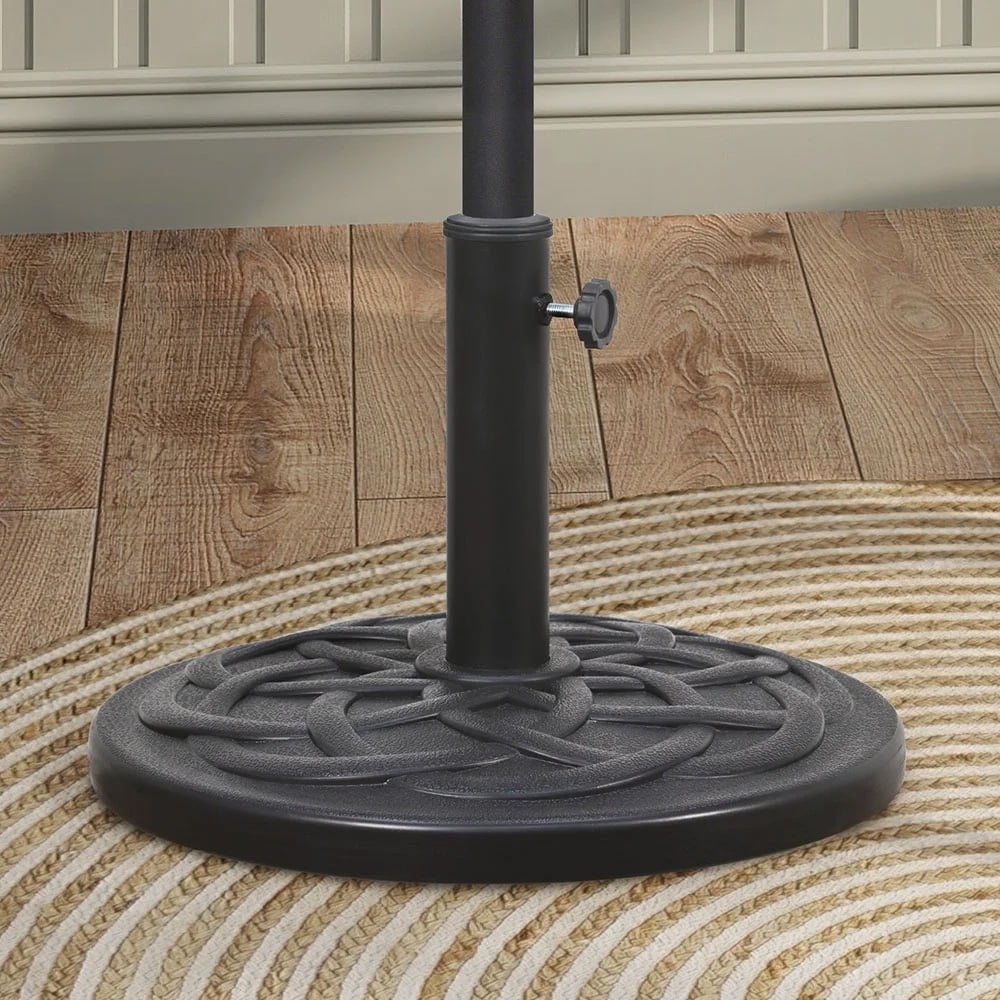 Mainstays Outdoor 26lb Steel Round Umbrella Base, Black Finish
