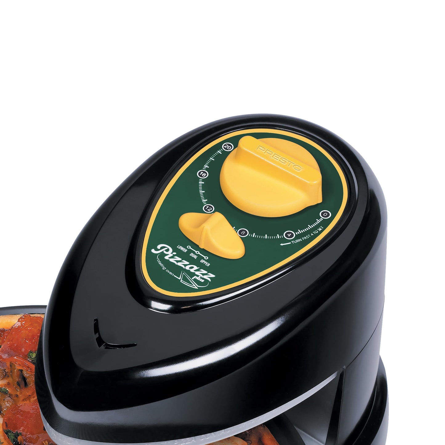 Presto Pizzazz Plus Electric Rotating Pizza Oven Green and Yellow, New 03434