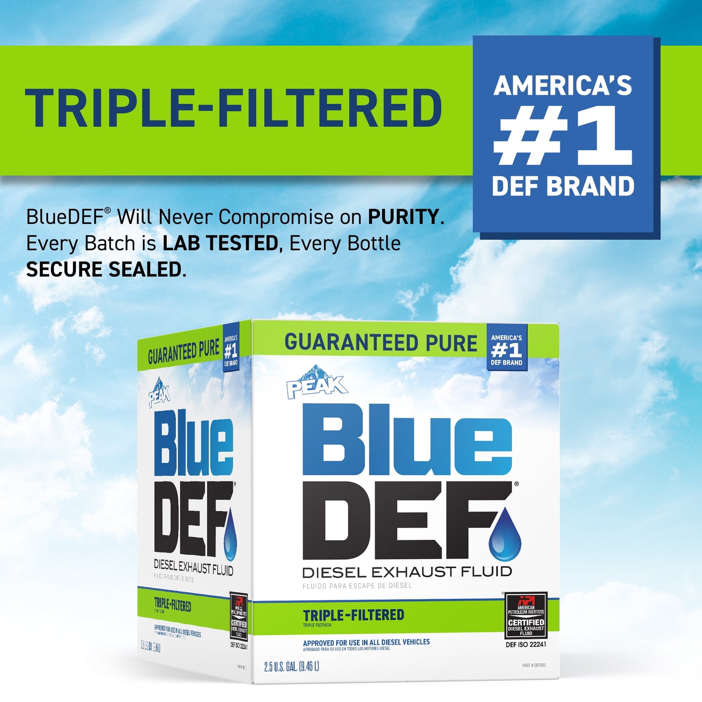 BlueDEF Diesel Exhaust Fluid, 2.5 gal
