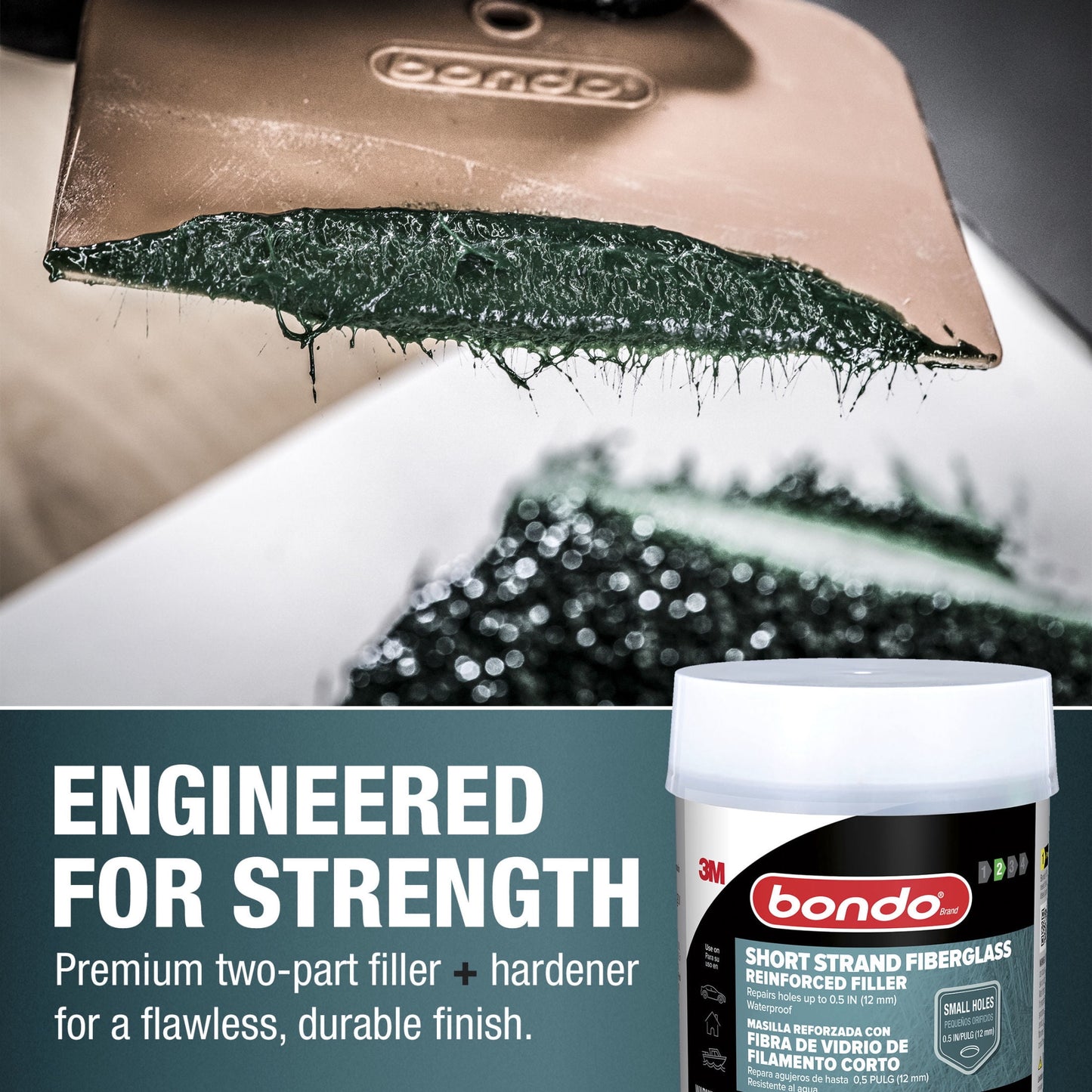 Bondo Short Strand Fiberglass Reinforced Filler SS-PT-ES, 21 oz