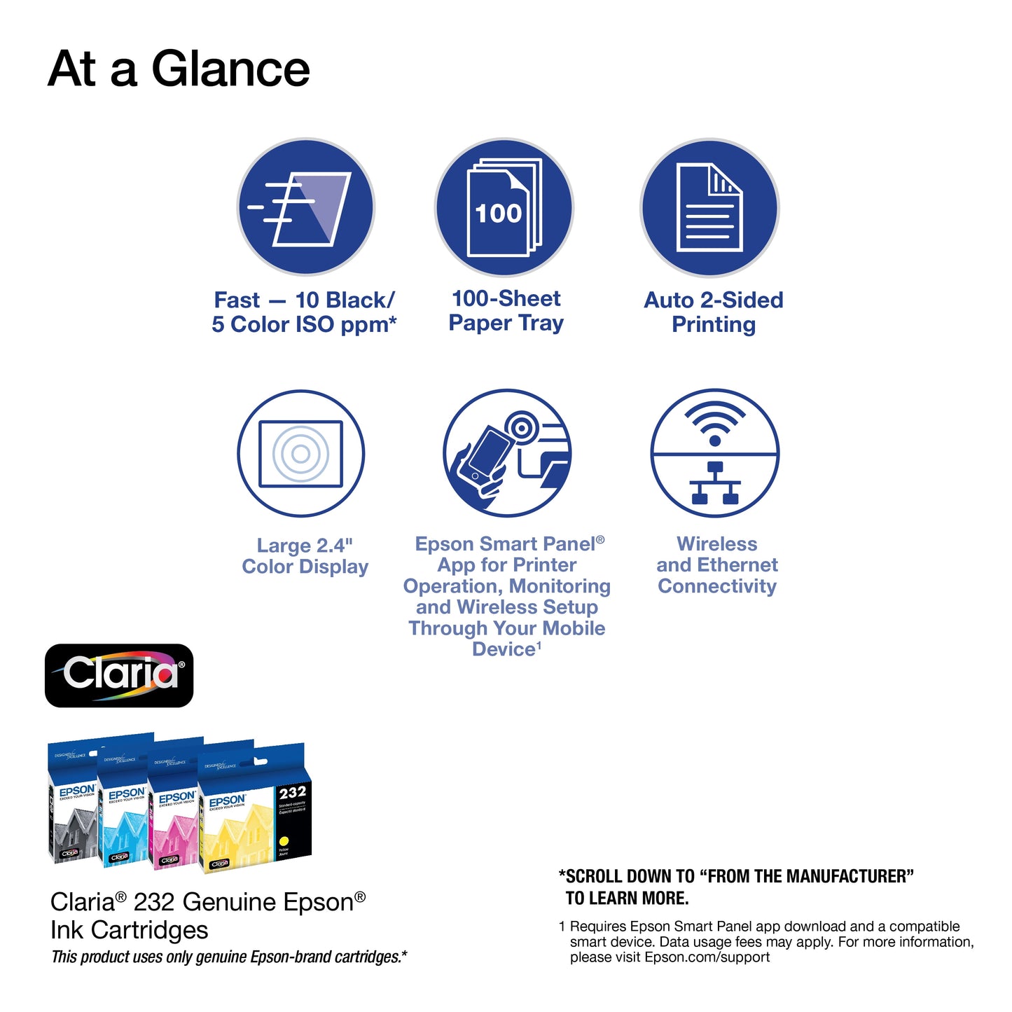 Epson Expression Home XP-4205 Wireless Color Printer with Scanner and Copier, Automatic 2-Sided Printing