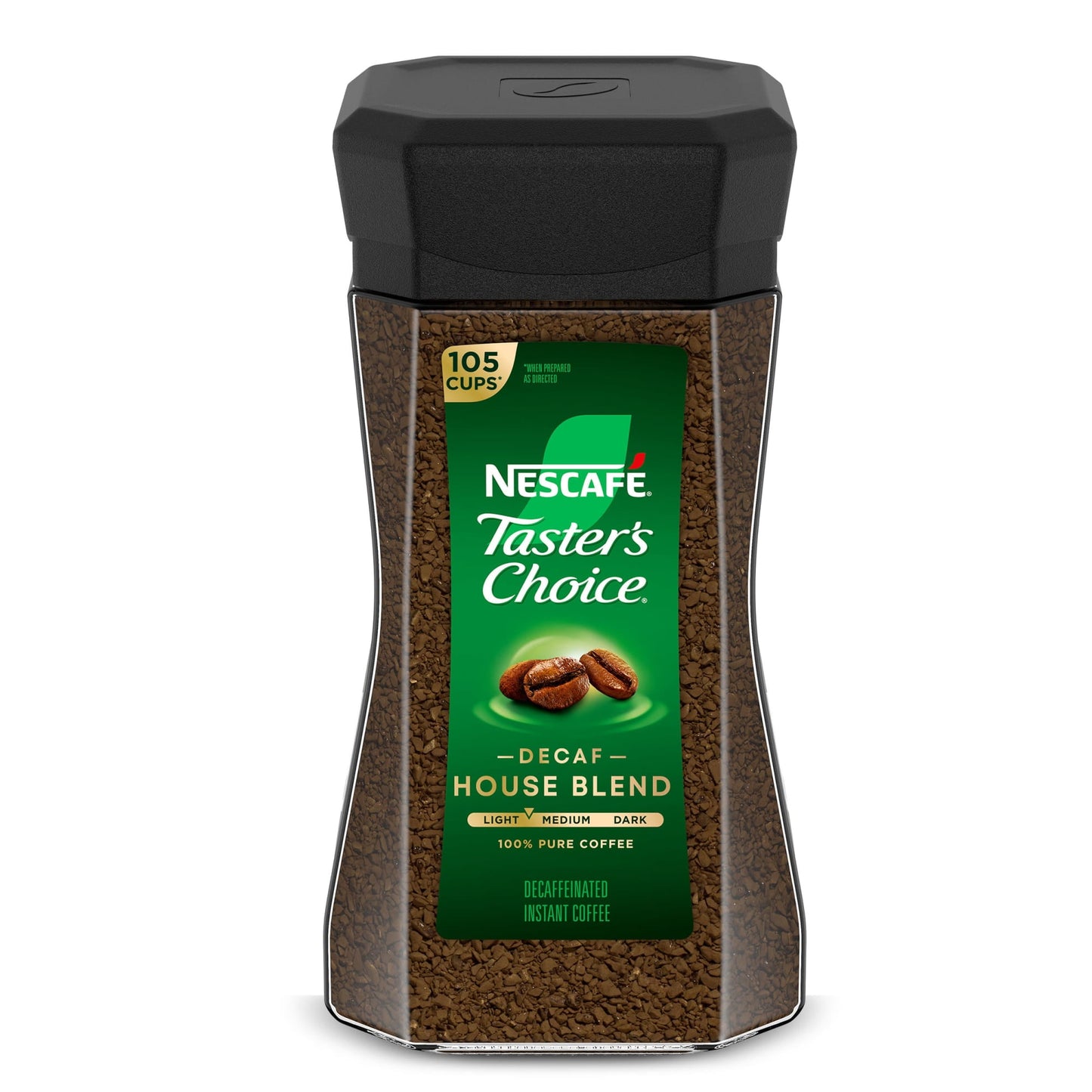 (2 pack) NESCAFÉ Taster's Choice Decaf House Blend, Medium Light Roast Instant Coffee, 7 oz, 1 Jar