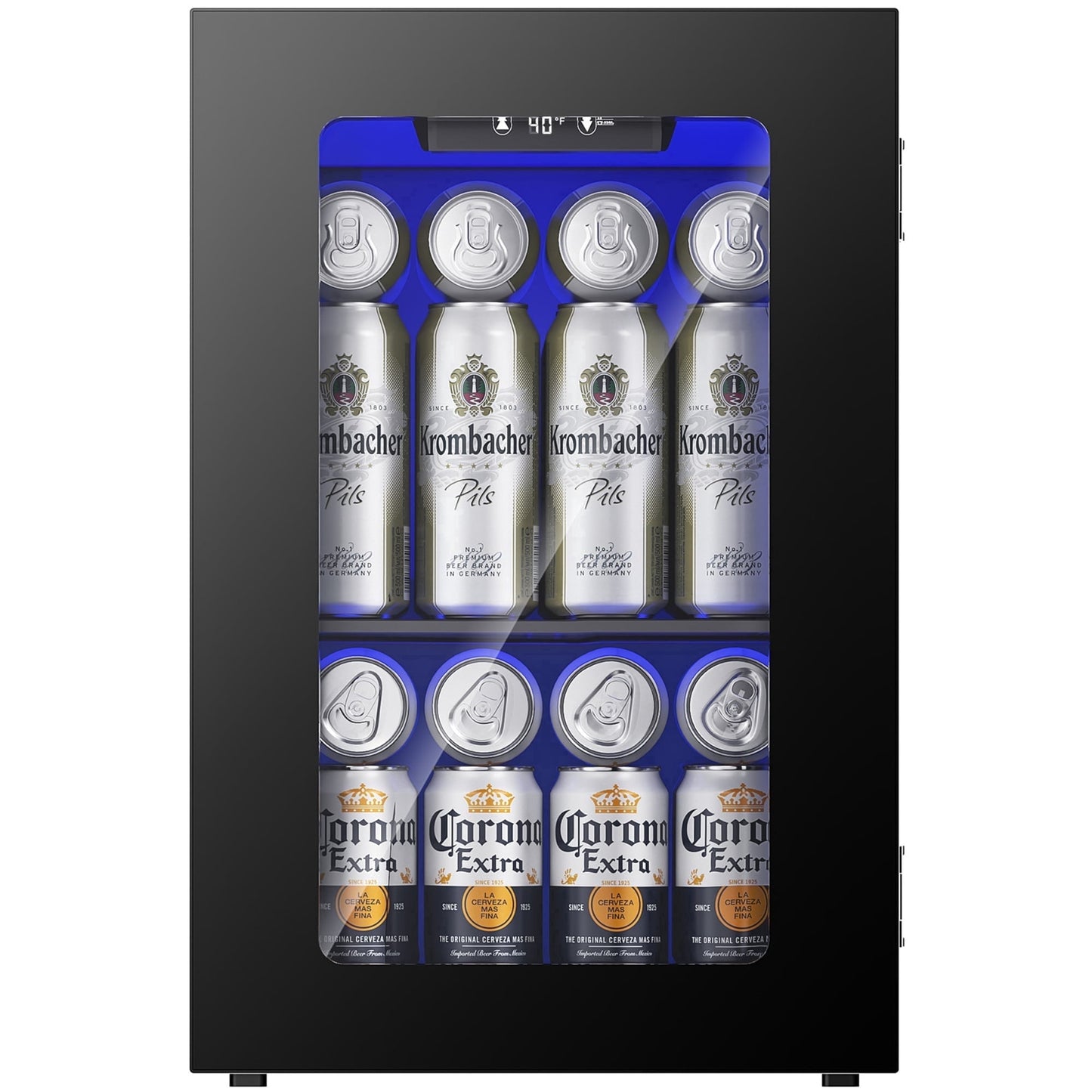 Frigidaire Retro 10L Mini Personal Refrigerator with Thermoelectric Cooling, 15 Can Capacity, Stainless Steel Design