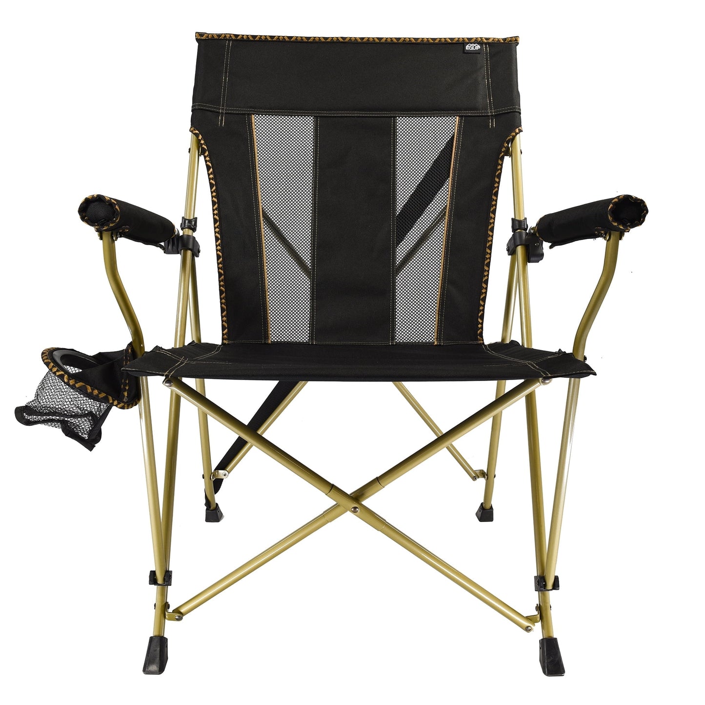 Seina Patriotic Outdoor Foldable Rocking Chair with Armrests, Cup Holder and Side Pocket, 300 lbs Capacity.