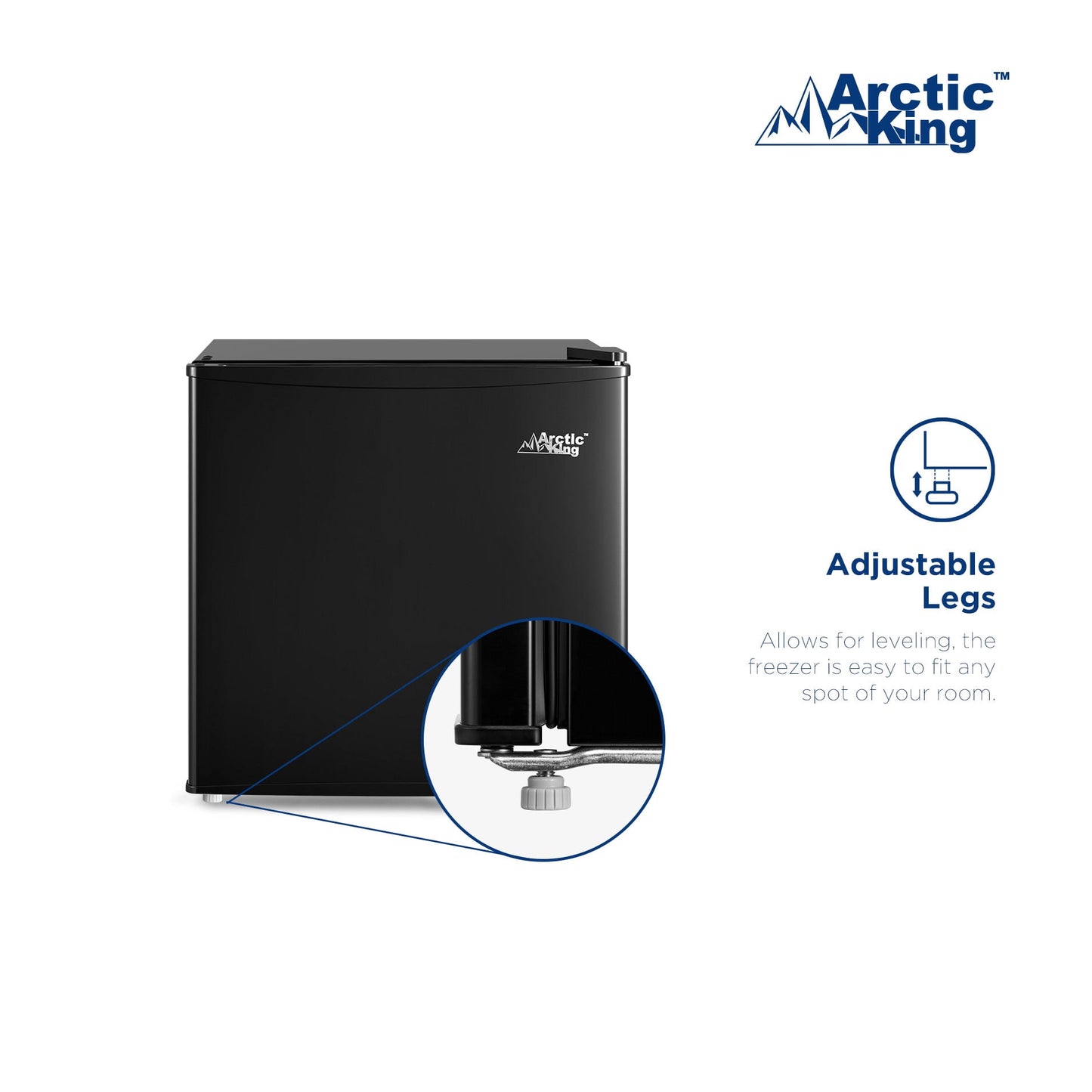 Arctic King 1.7 Cu Ft Compact Refrigerator, Black – Energy Star Mini Fridge for Dorm, Office, Bedroom