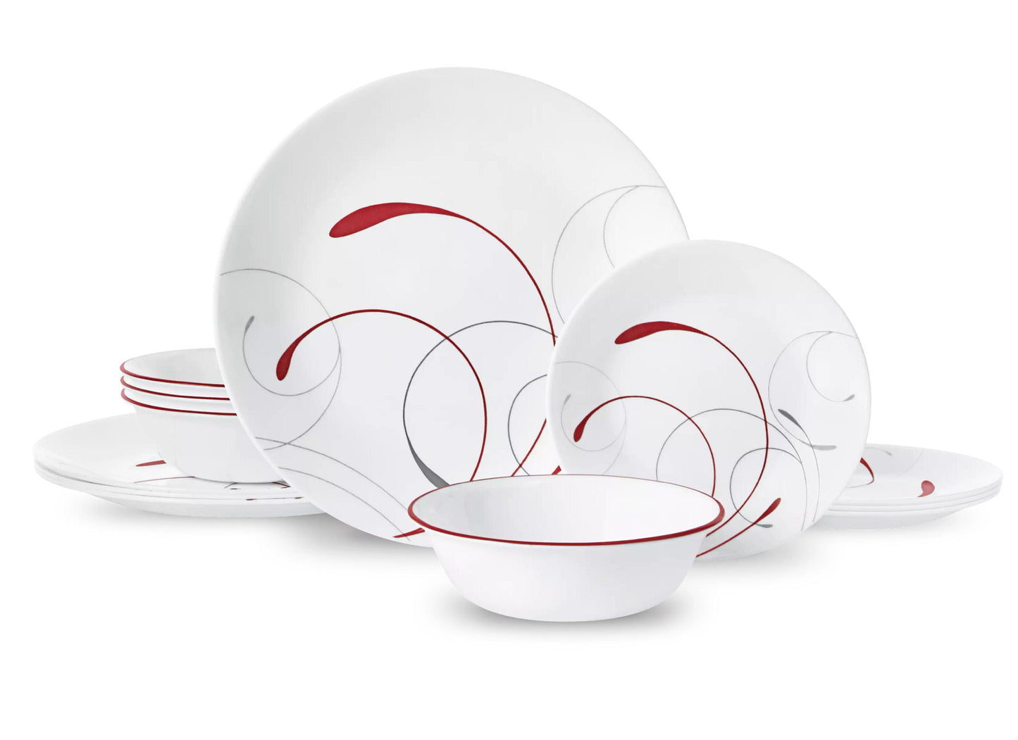 (2 pack) Corelle Splendor 12-Piece Glass Dinnerware Set (Service for 4)
