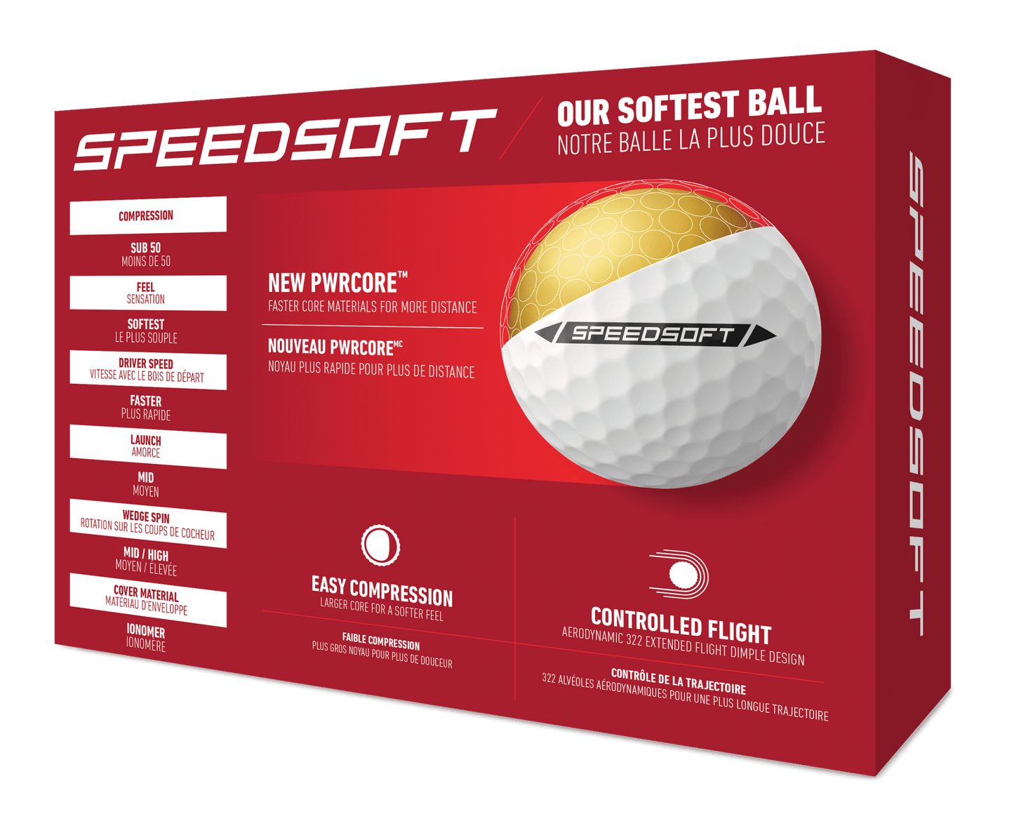 (2 pack) TaylorMade Speed Soft Golf Balls 12pk, White