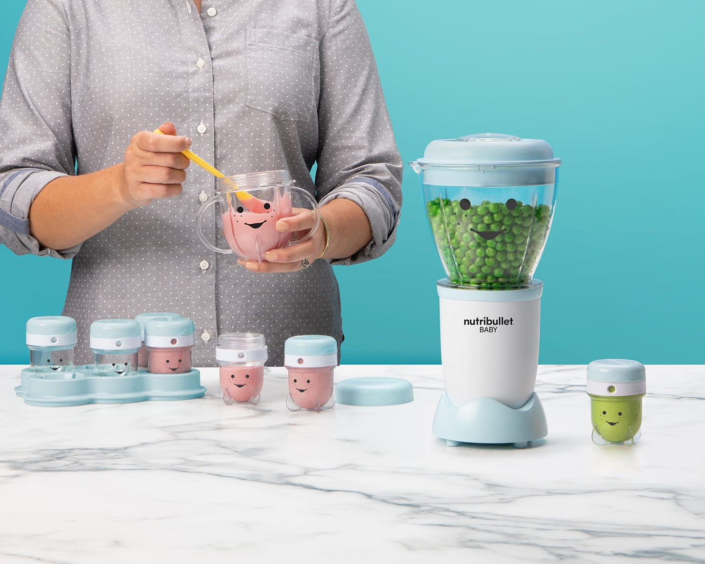 nutribullet Baby Food Blender NBY10100, Blue/White