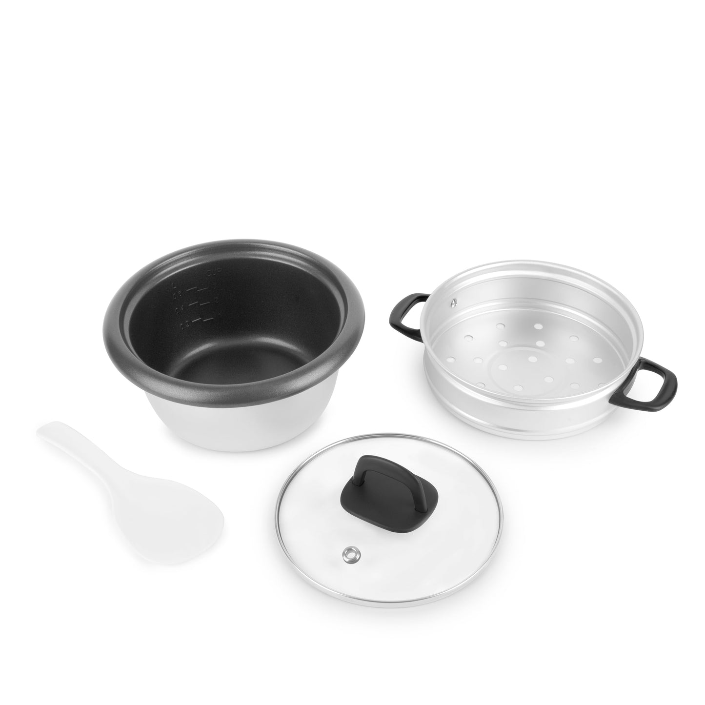 Aroma® 6-Cup (Cooked) / 1.5Qt. Rice & Grain Cooker, White, New, ARC-743-1NG