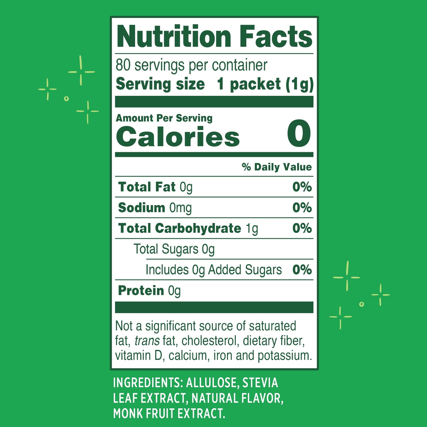 Whole Earth Zero Calorie Stevia, Monk Fruit & Allulose Sweetener Packets, Zero Calorie Sugar Substitute, Keto, Non-GMO, Erythritol-Free, 80 Count