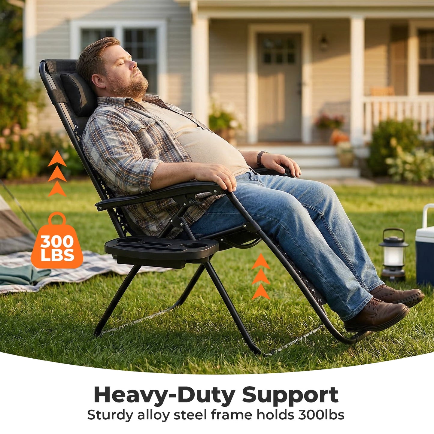 Alvantor 2-Pack Zero Gravity Lounge Chairs,Folding Recliners with Pillow & Cup Holder for Outdoor Patio, Pool, Beach