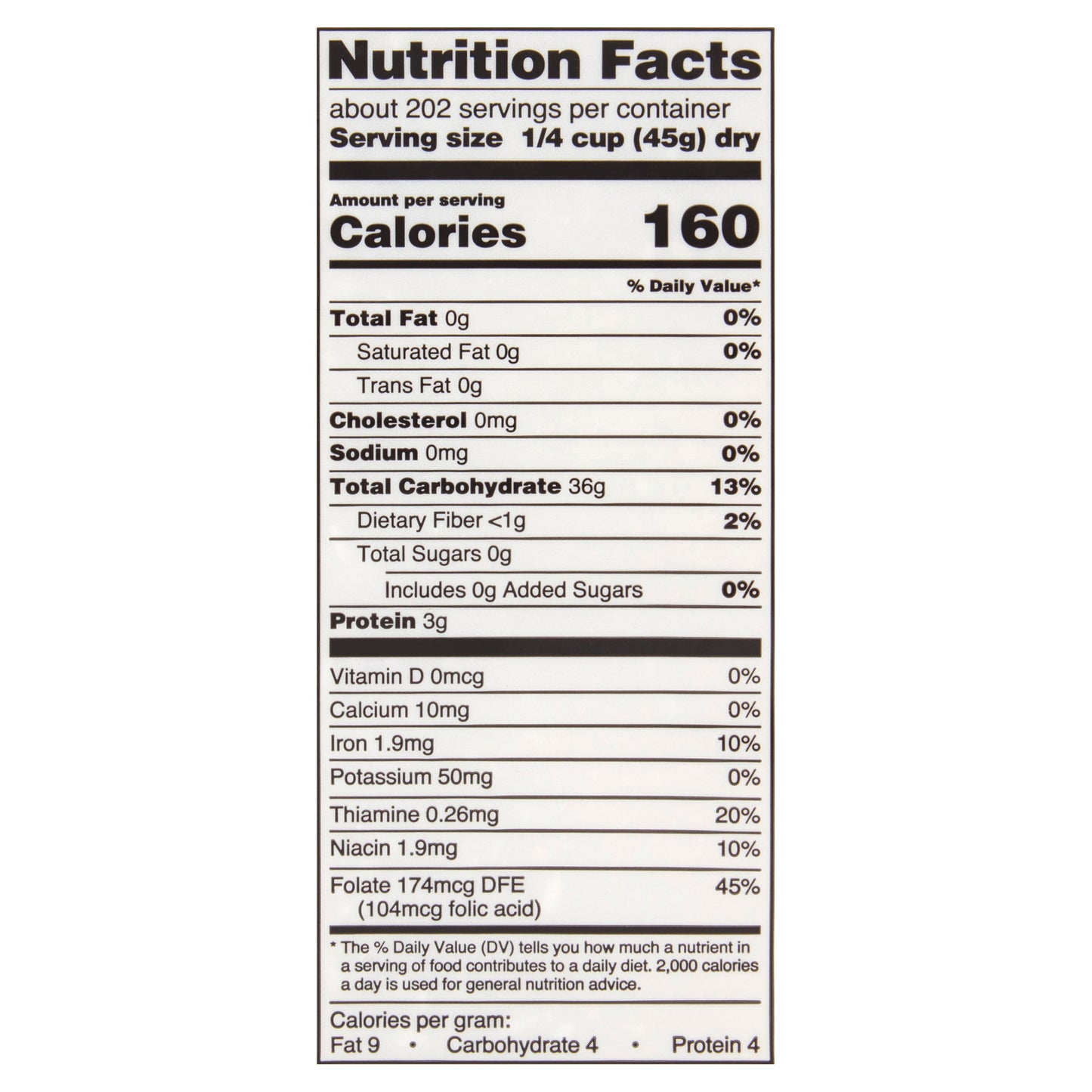 Great Value Long Grain Enriched Rice, 20 lb