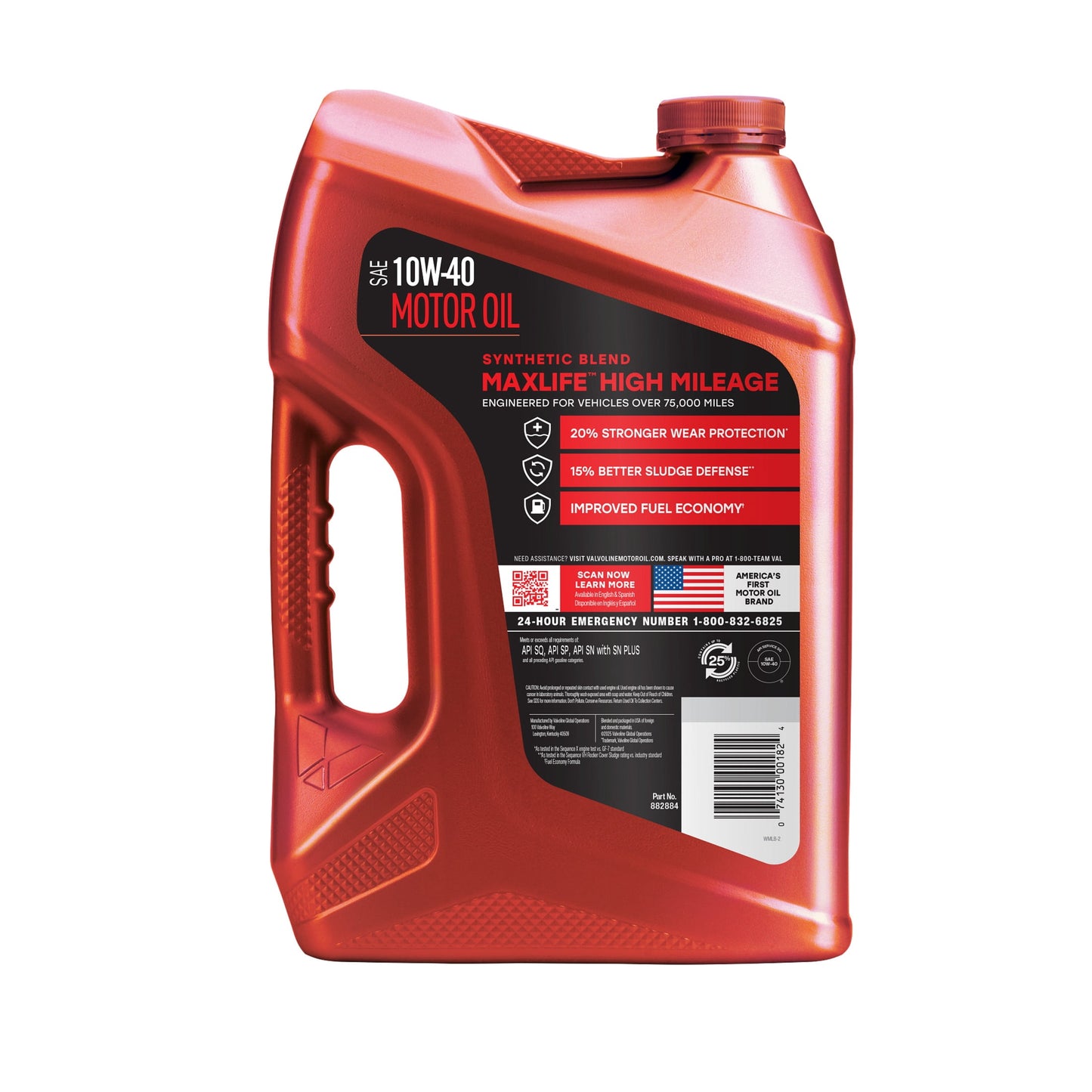(2 pack) Valvoline MaxLife High Mileage 10W-40 Synthetic Blend Motor Oil 5 Quart