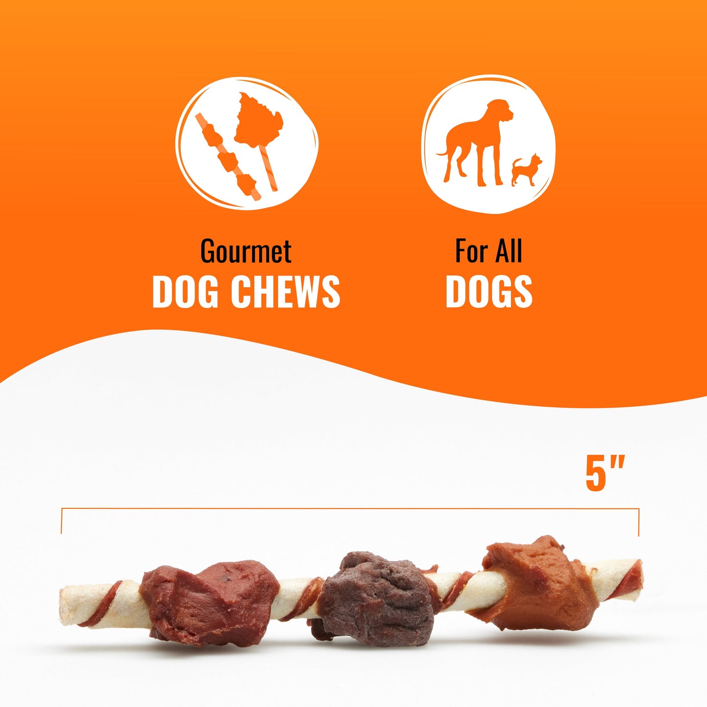 Good 'n' Fun Triple Flavor Kabobs, Rawhide Chews for All Dogs, 48 oz