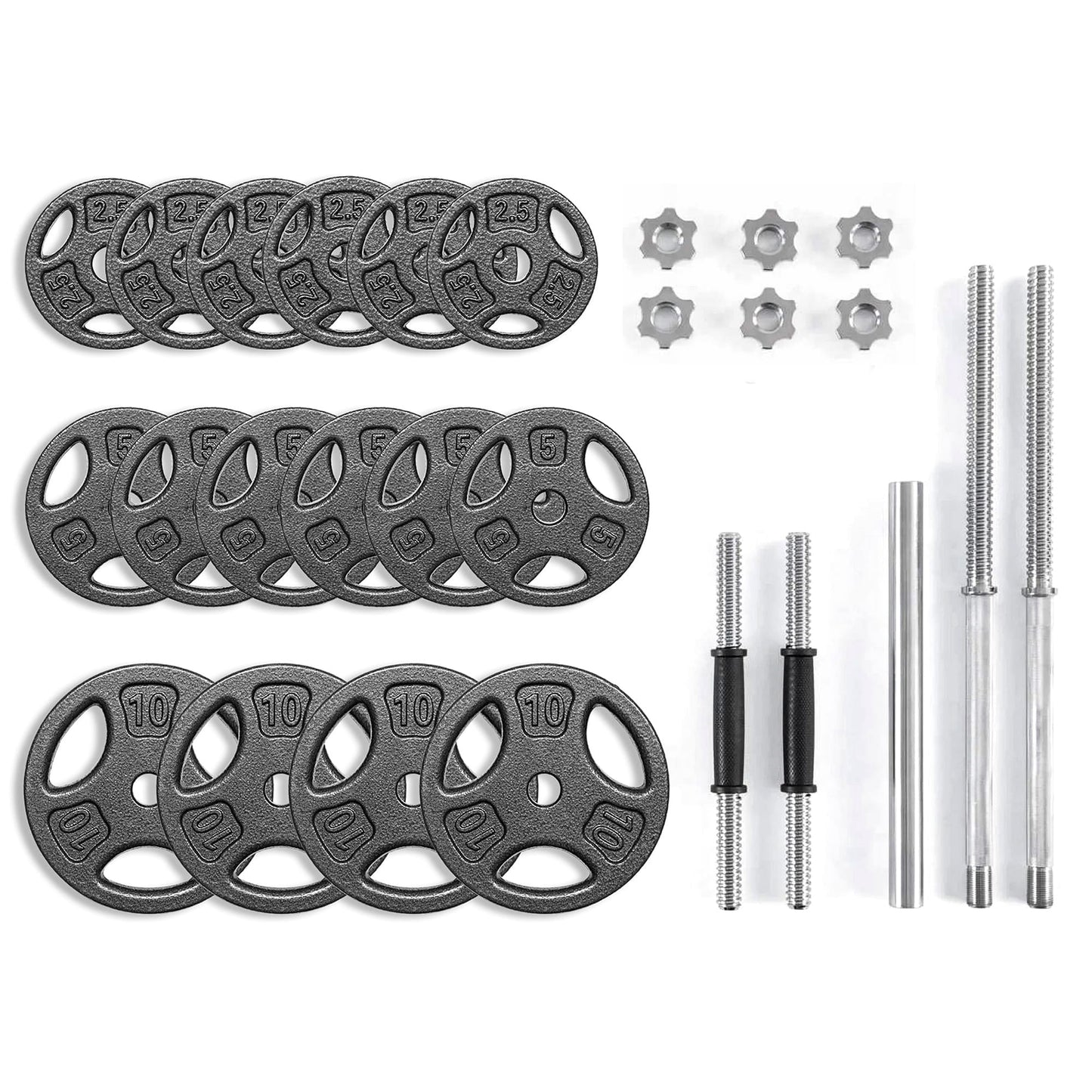 CAP Barbell, 40 lb Standard 1" Weight Plate Set, (10 lb x 4)