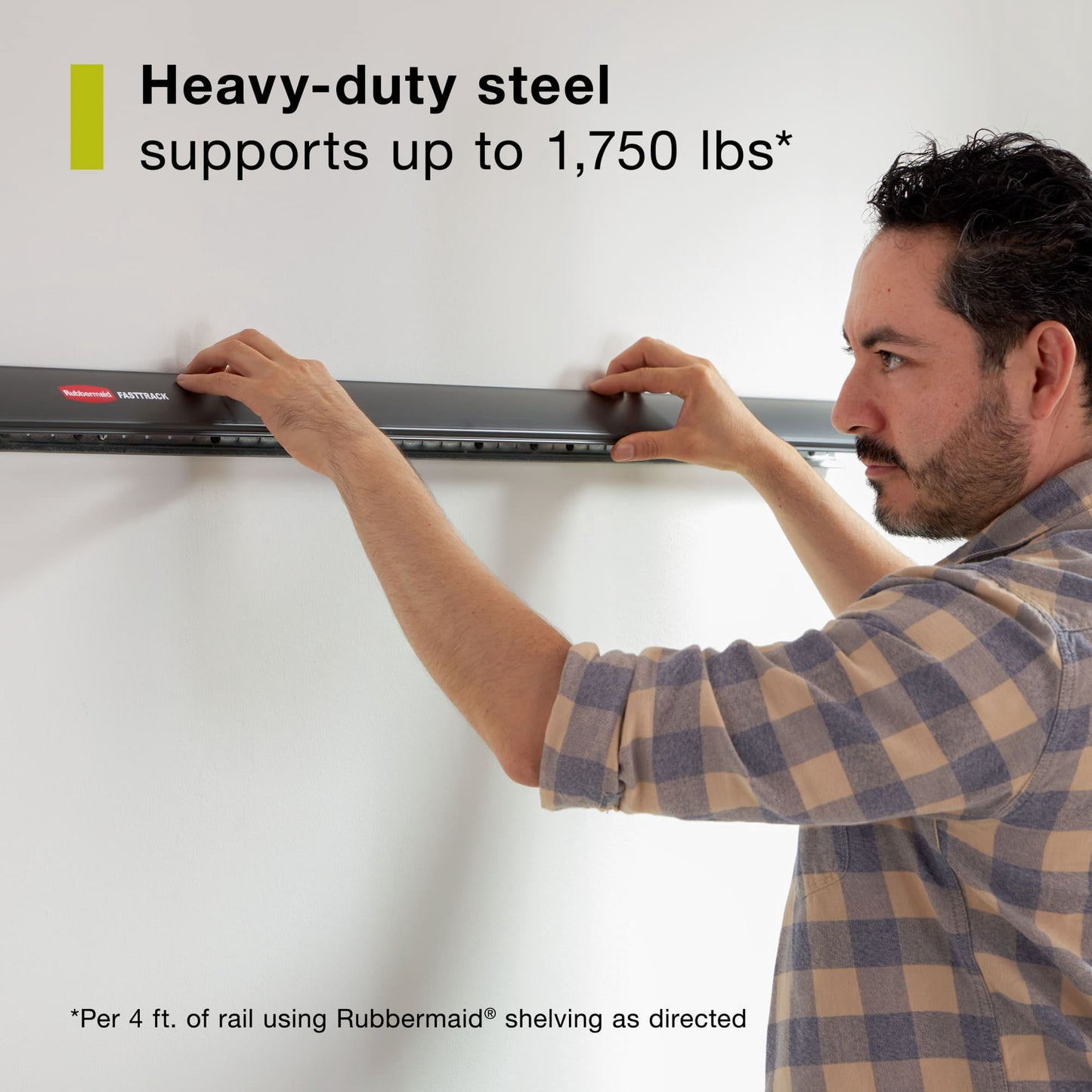 Rubbermaid Garage FastTrack 8-Piece Small Kit, Black/Grey