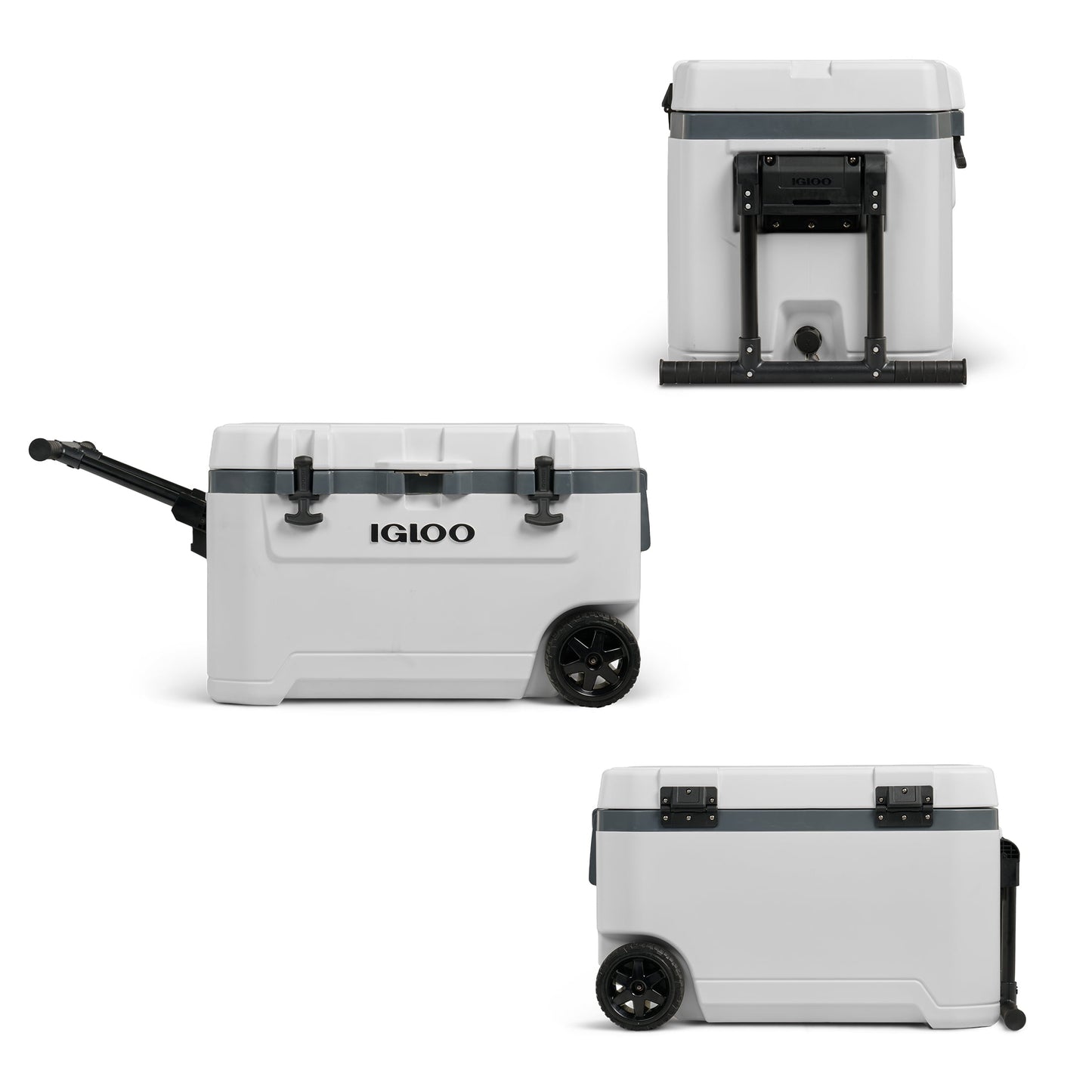 Igloo 100 QT Latitude Marine Ultra Hard-Sided Cooler, White and Moonscape Gray