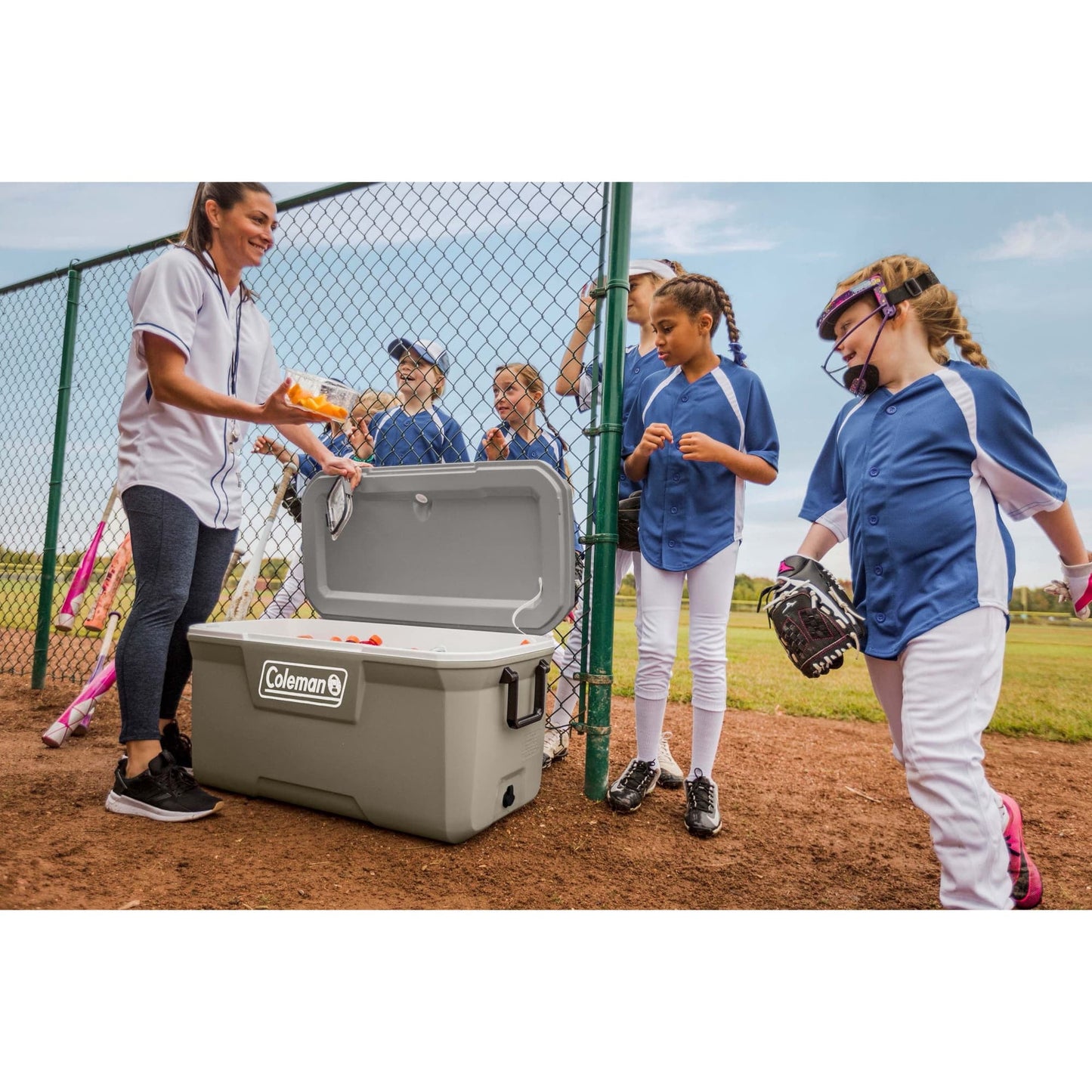 Coleman 316 Series 120QT Hard Chest Cooler, Silver Ash